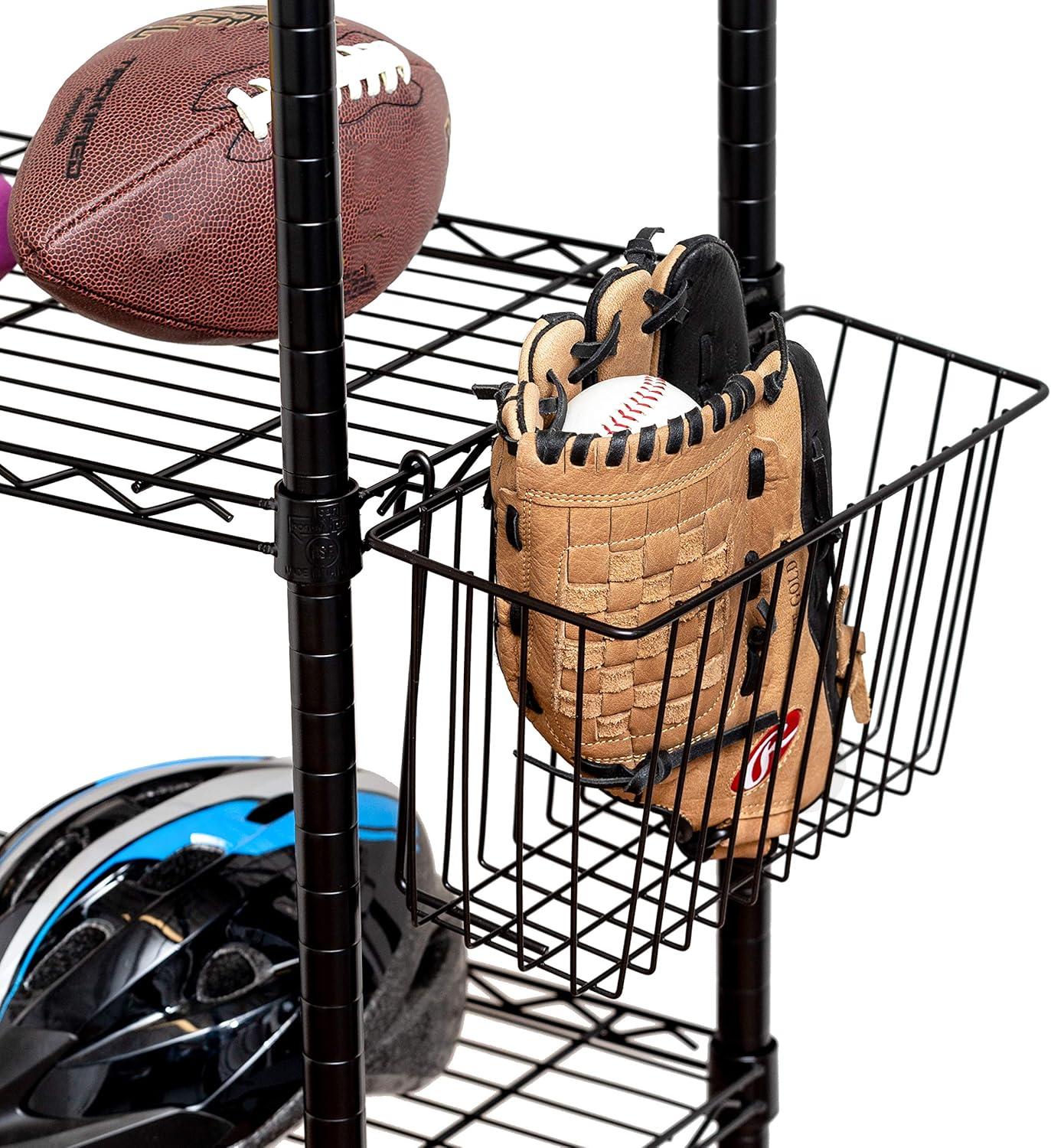 Black Steel Wire Hanging Storage Basket