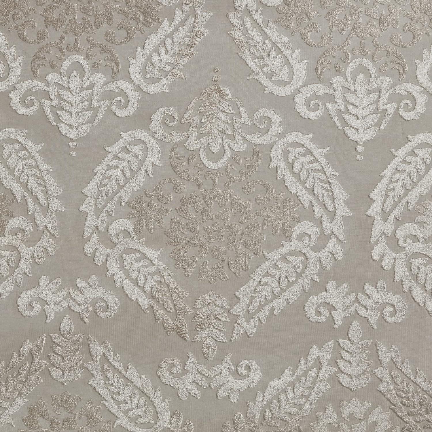 Madison Park Amelia Knitted Jacquard Paisley Total Blackout Grommet Top Curtain Panel