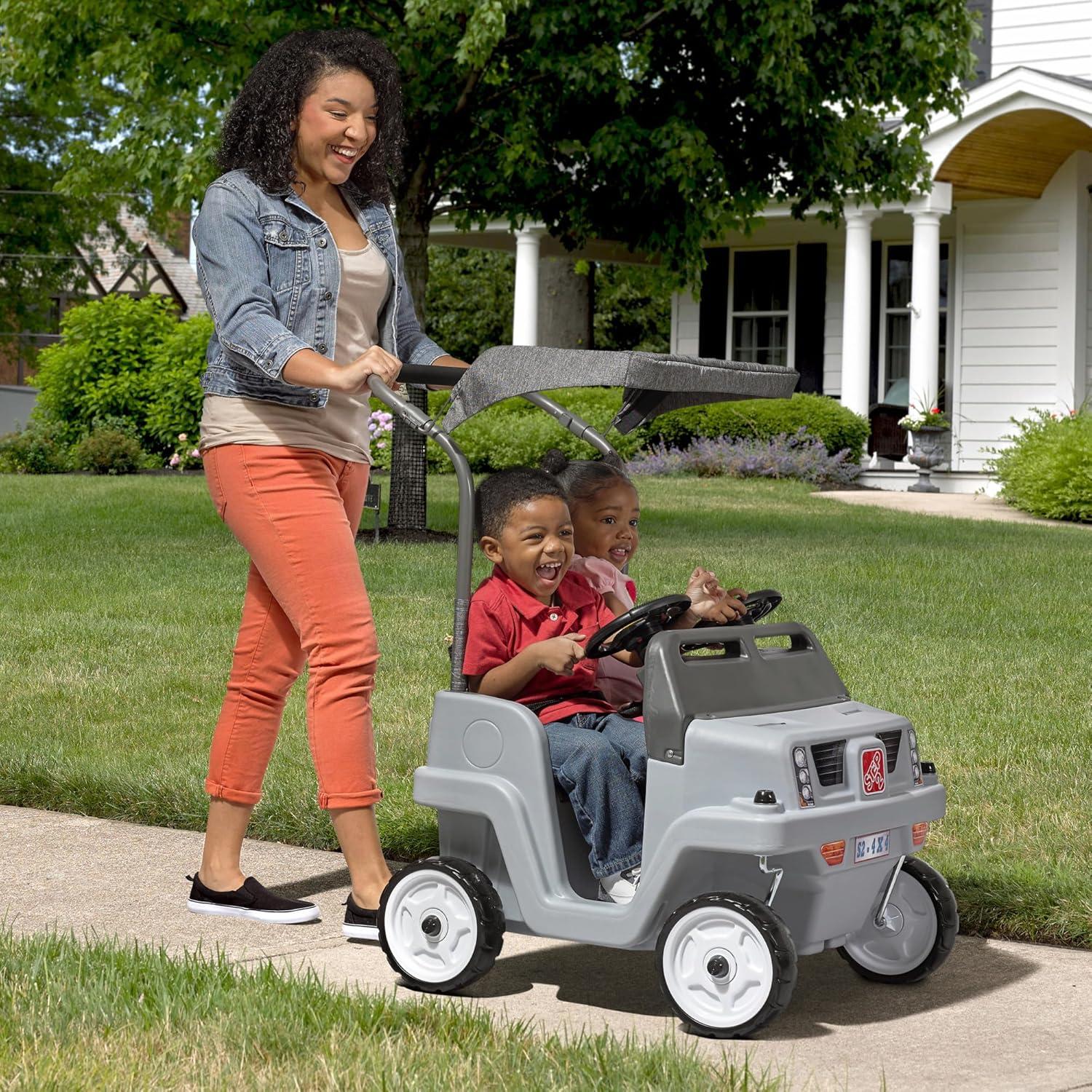 Step2 Side-by-Side Gray Push Around SUV All-Terrain Vehicles Car Push Ride On Toy