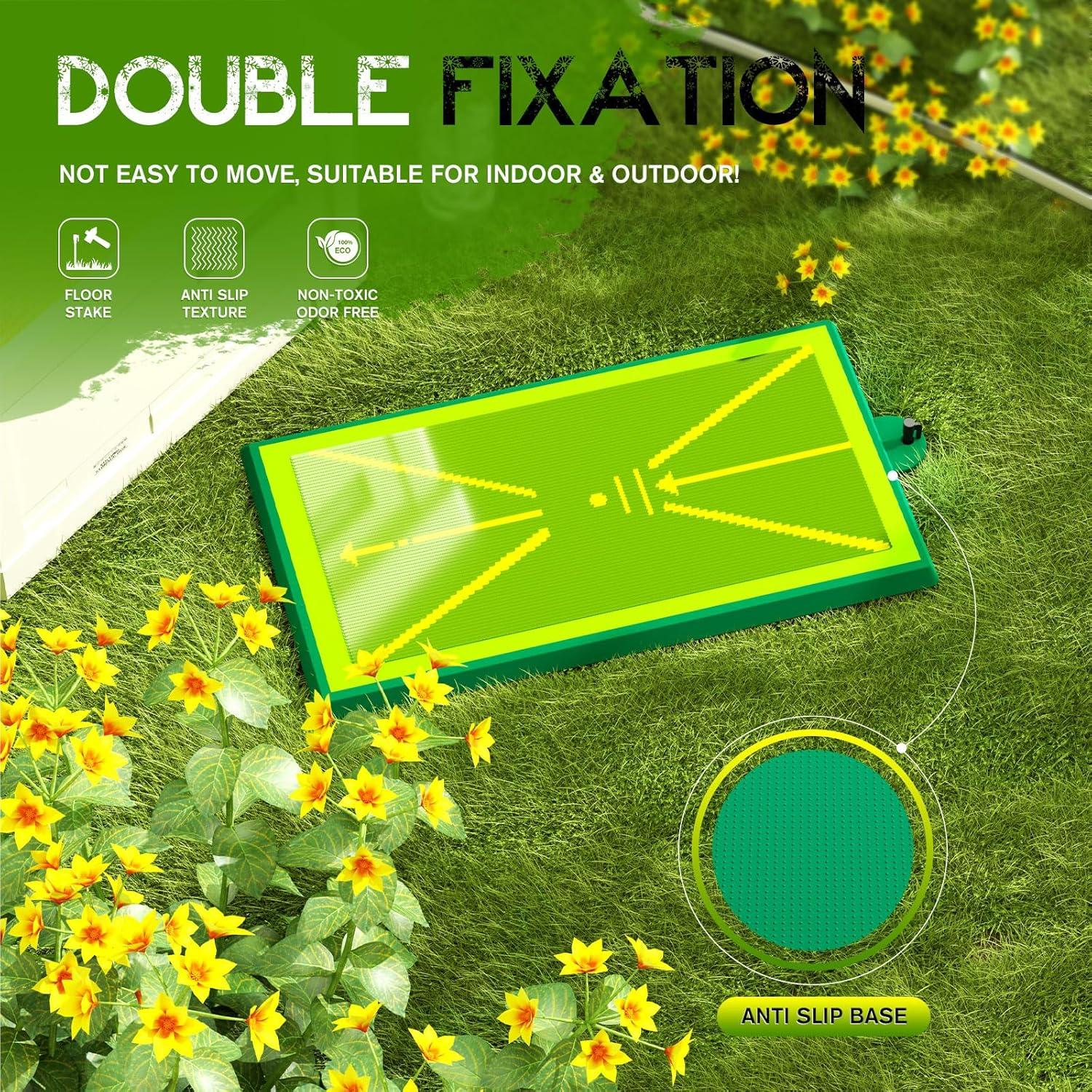 Birdie Bath Birdie Golf: Birdie Mat - Pro Premium Swing Training Mat, Analyze Swing Path & Ball Impact, Portable, Indoor & Outdoor, 19.25x12.3" Sports Accessory