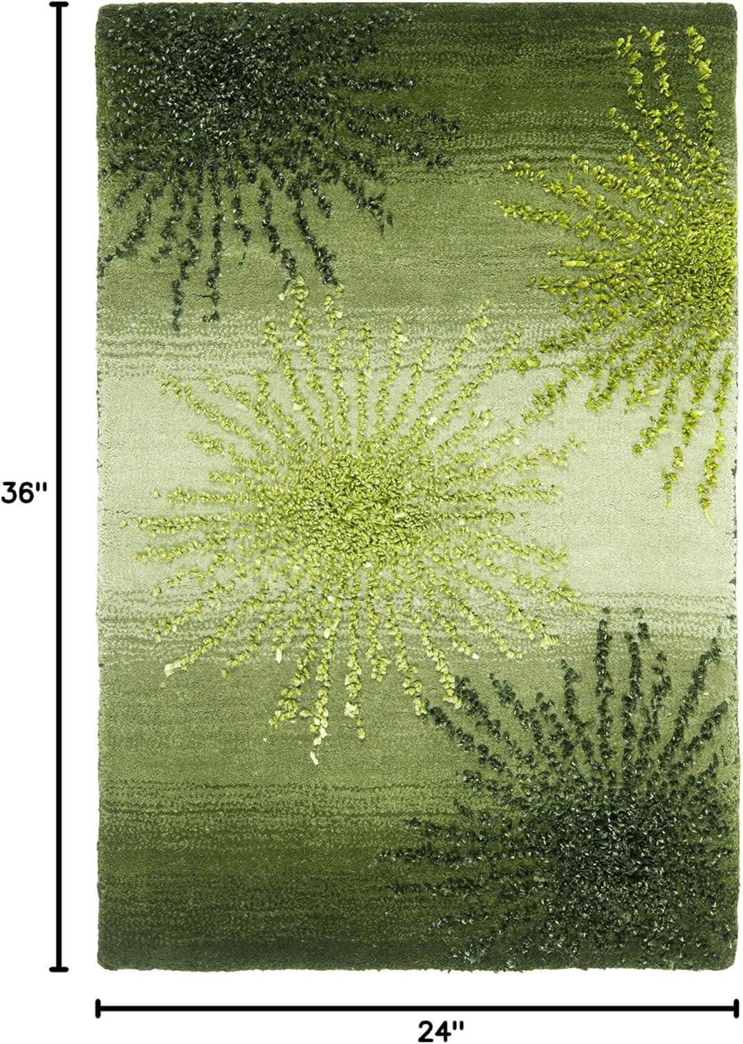 Soho SOH712 Hand Tufted Accent Rug - Green/Multi - 2'x3' - Safavieh.