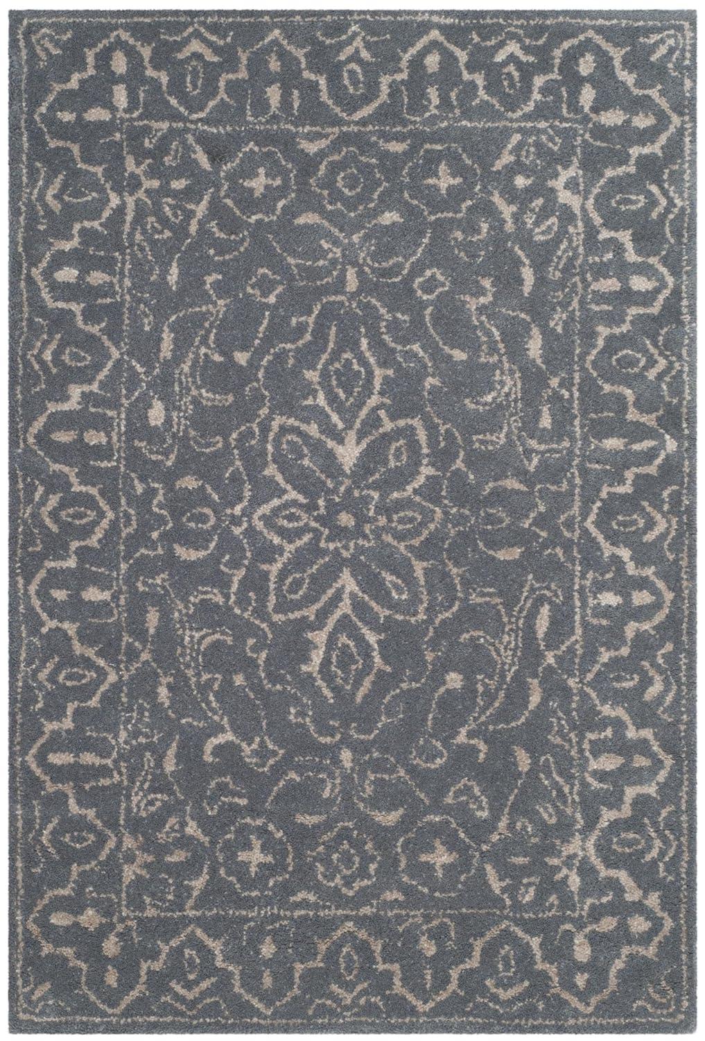Glamour GLM516 Hand Tufted Accent Rug - Steel/Blue - 2'x3' - Safavieh.
