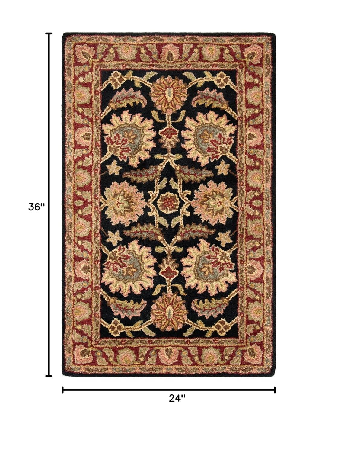 Classic CL359A Hand Tufted Accent Rug - Navy/Red - 2'x3' - Safavieh..