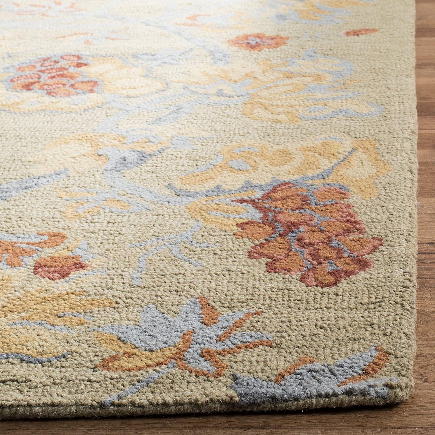 Blossom BLM922 Hand Hooked Runner Rug - Beige/Multi - 2'3"x6' - Safavieh.