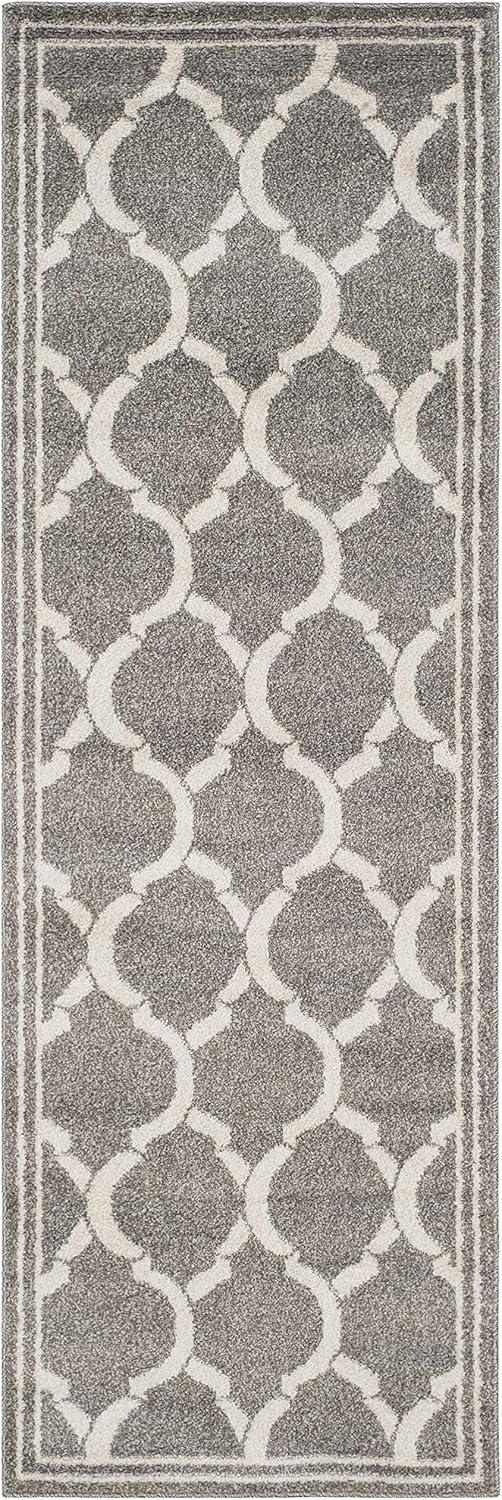 Amherst AMT415 Power Loomed Indoor Runner Rug - Dark Grey/Beige - 2'3"x9' - Safavieh
