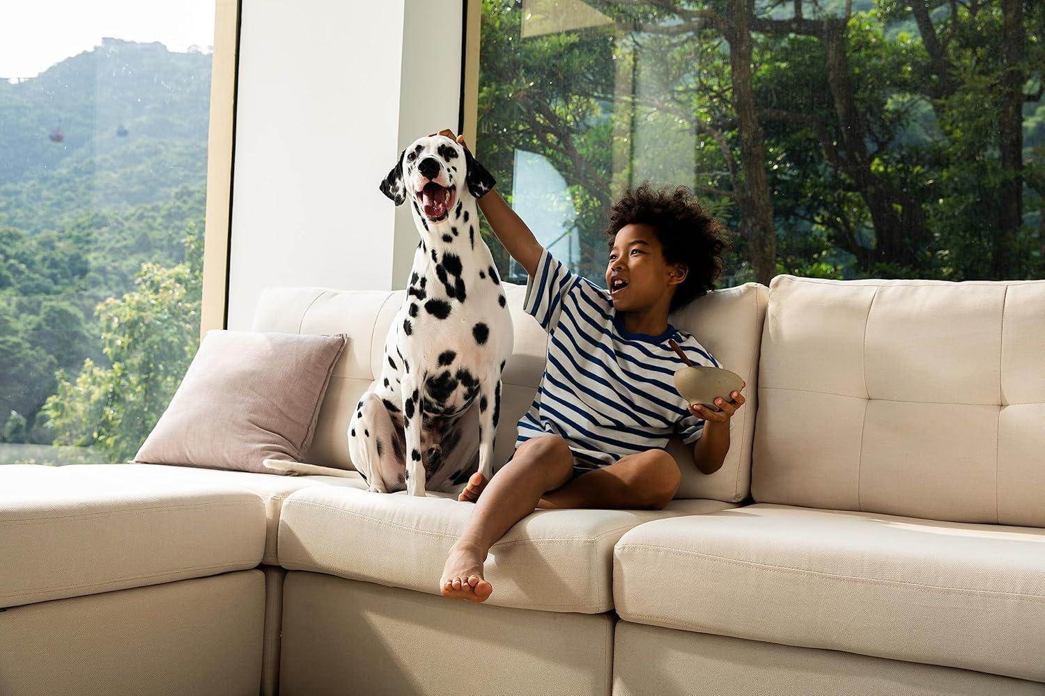 LINSY HOME Oversized Modular Cloud Sectional Sofa, RUBIK III 7 Seat Storage Couches and Sofas, Sectional Couches for Living Room with Reversible Chaises, Beige