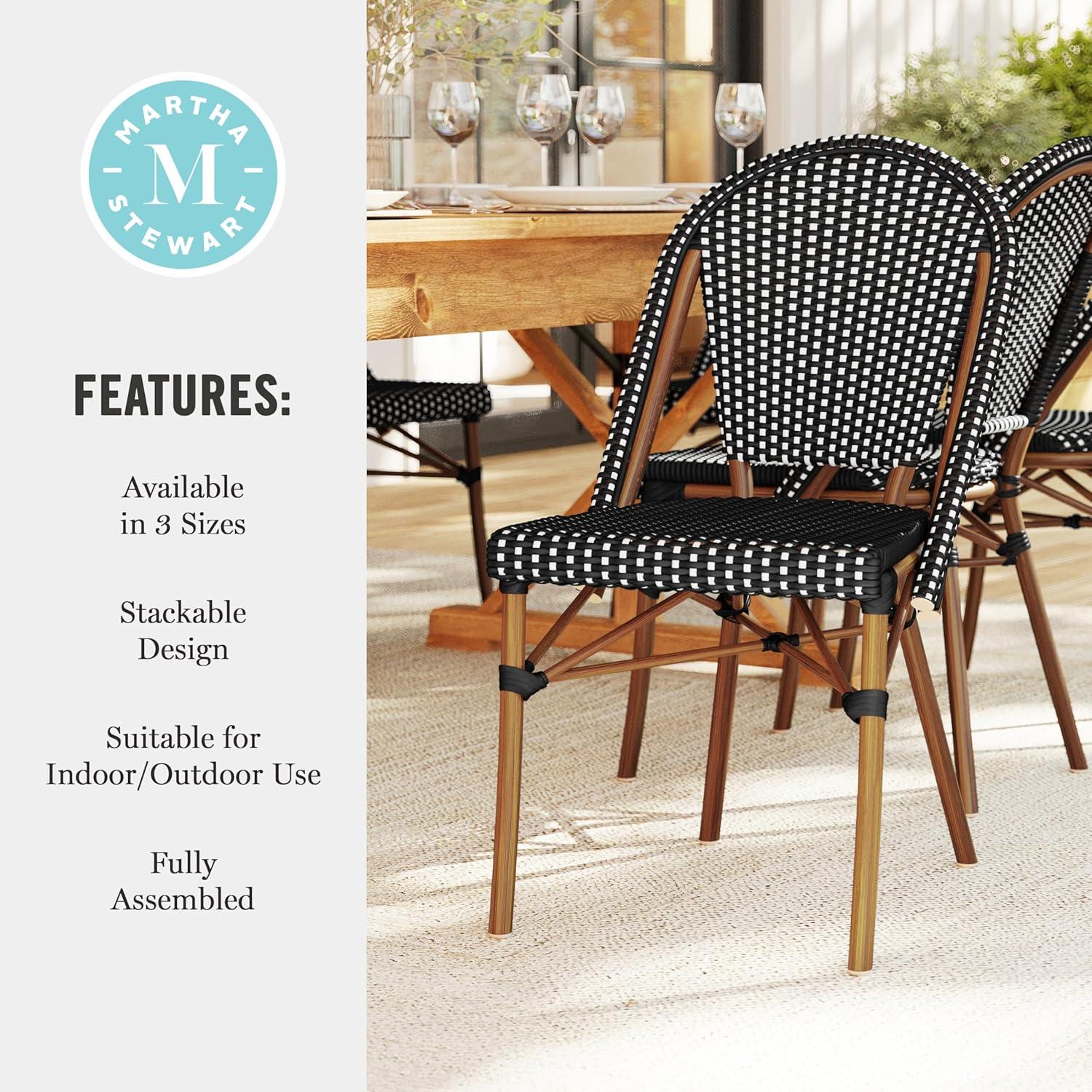 Martha Stewart Martha Stewart Lily Pond All-Weather Stackable Patio Bistro Dining Chair