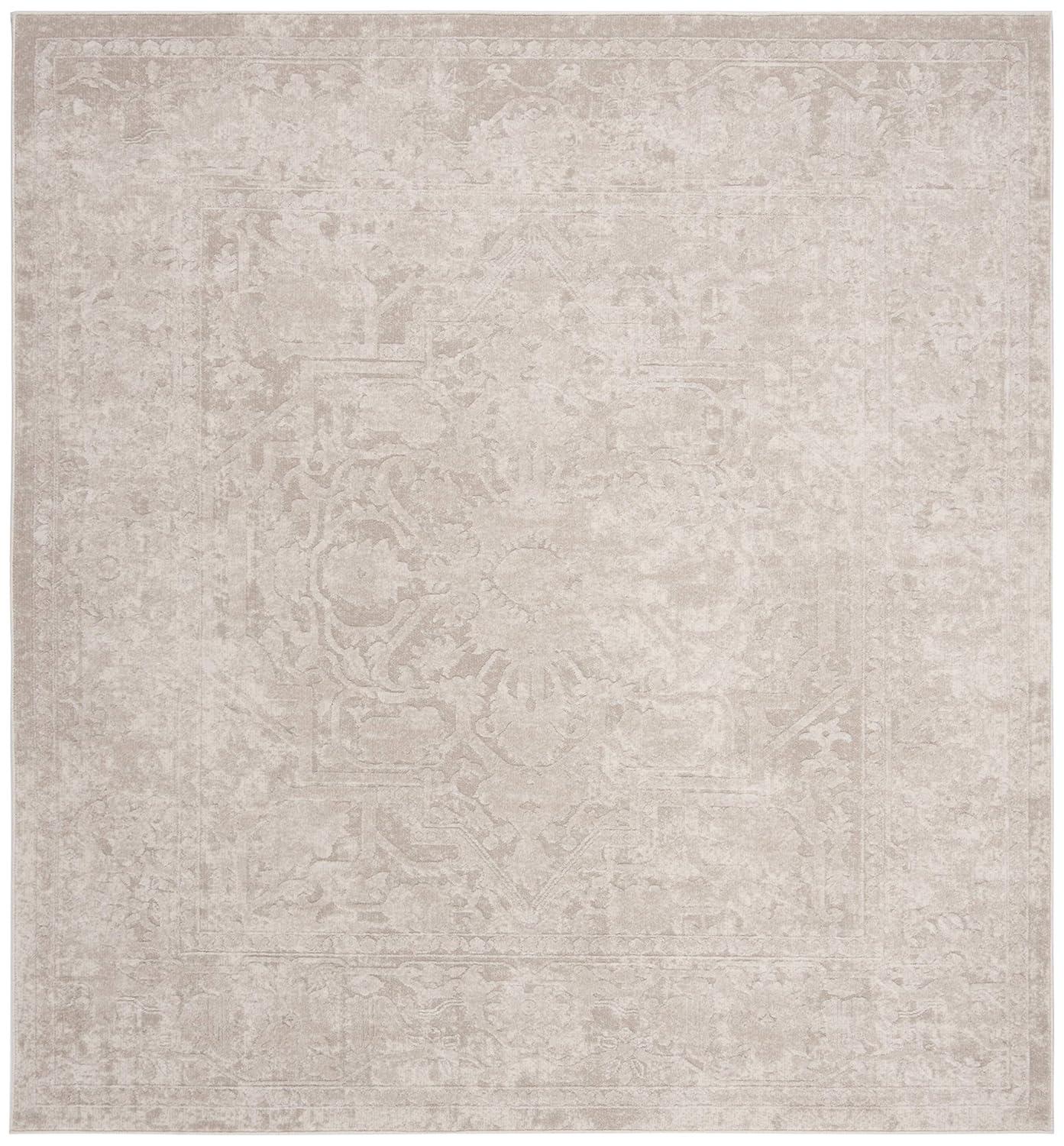 Reflection RFT665 Power Loomed Indoor Area Rug - Creme/Ivory - 6'7"x6'7" - Safavieh.