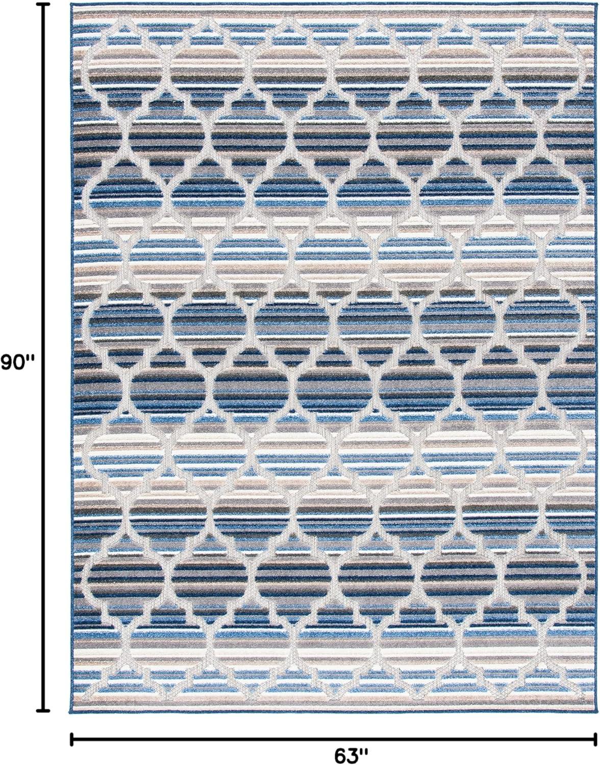 Cabana CBN333 Loomed Indoor Area Rug - Blue/Grey - 5'3"x7'6" - Safavieh