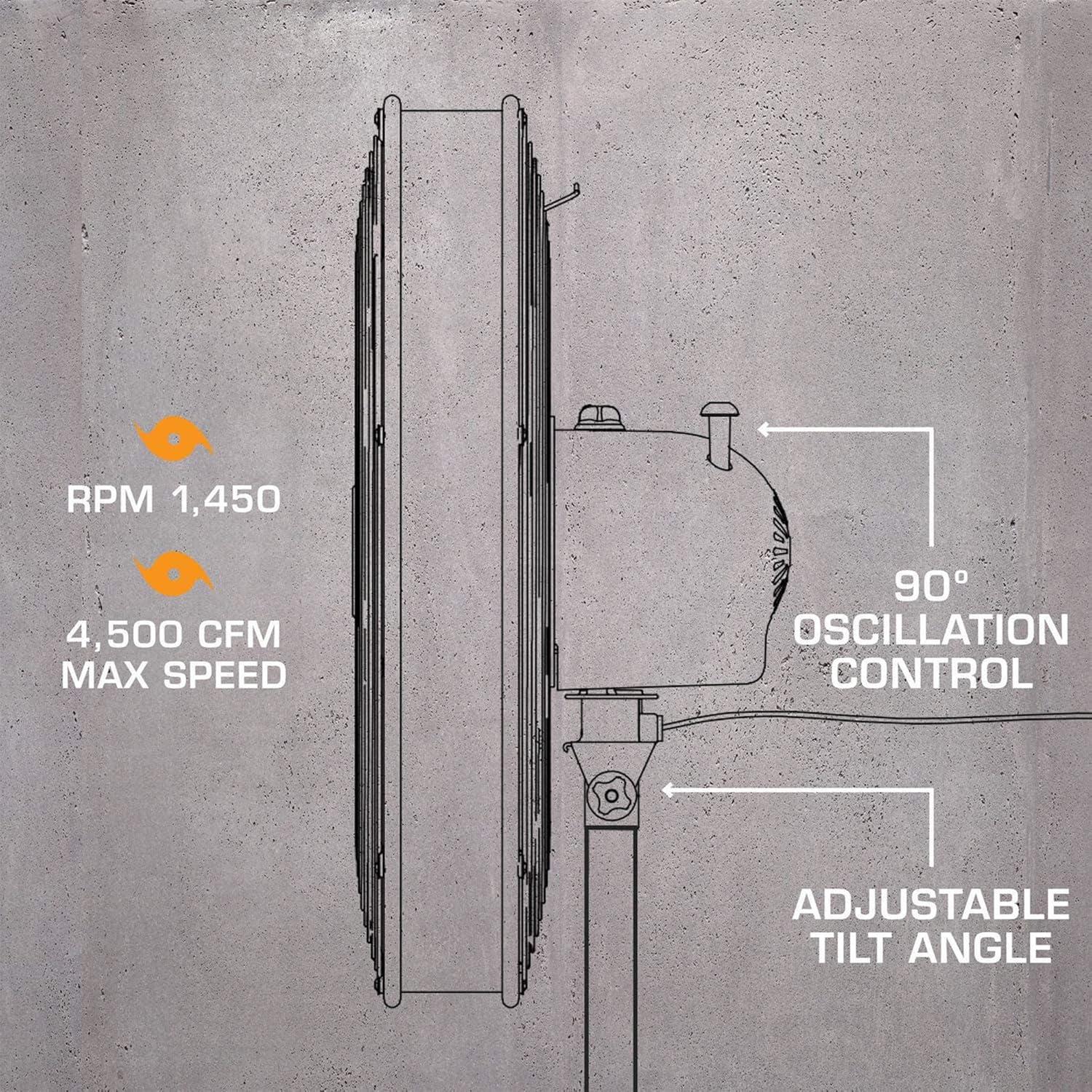 Hurricane Hurricane Pro 3 Adjustable Speed High Velocity Metal Box Fan