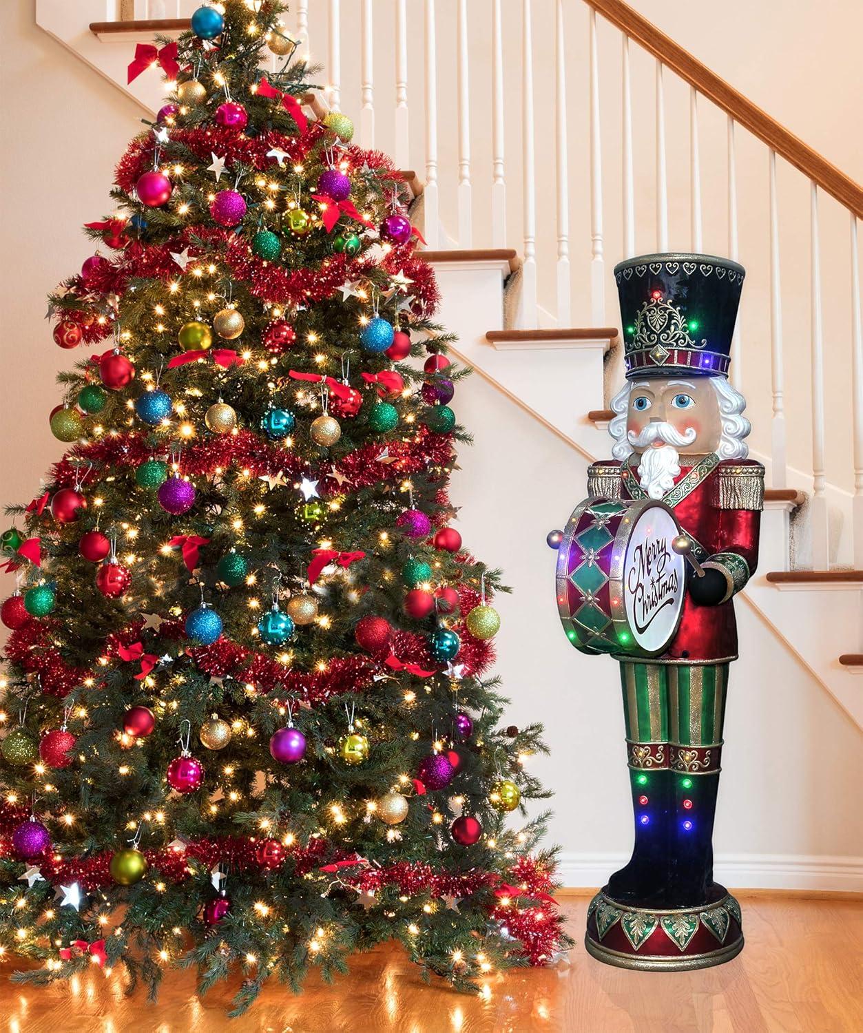 Fraser Hill Farm 6-Ft. Nutcracker Drummer Holiday Figurine, Life-Sized