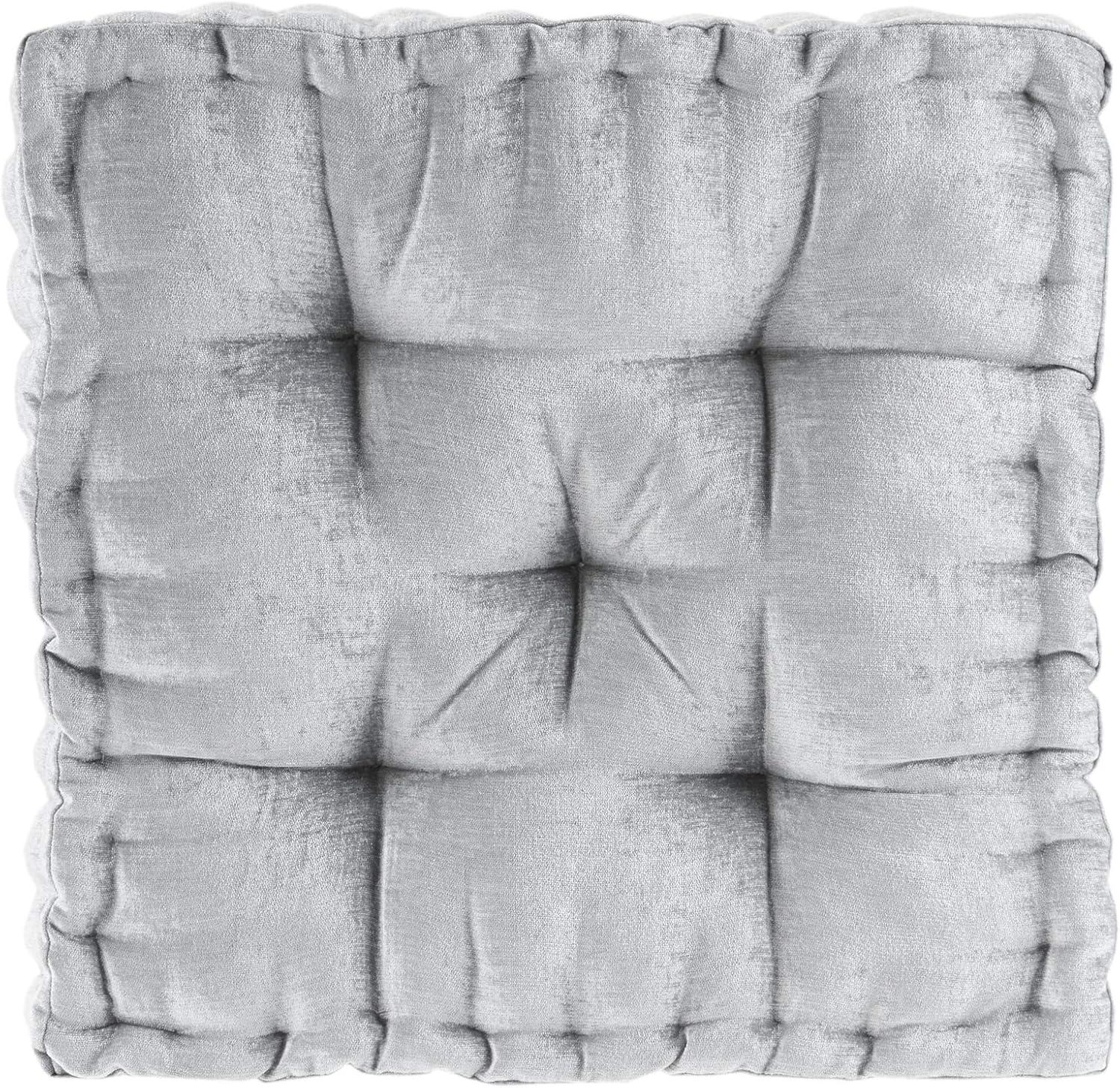 20"x20" Oversize Diah Poly Chenille Square Floor Pillow - Intelligent Design