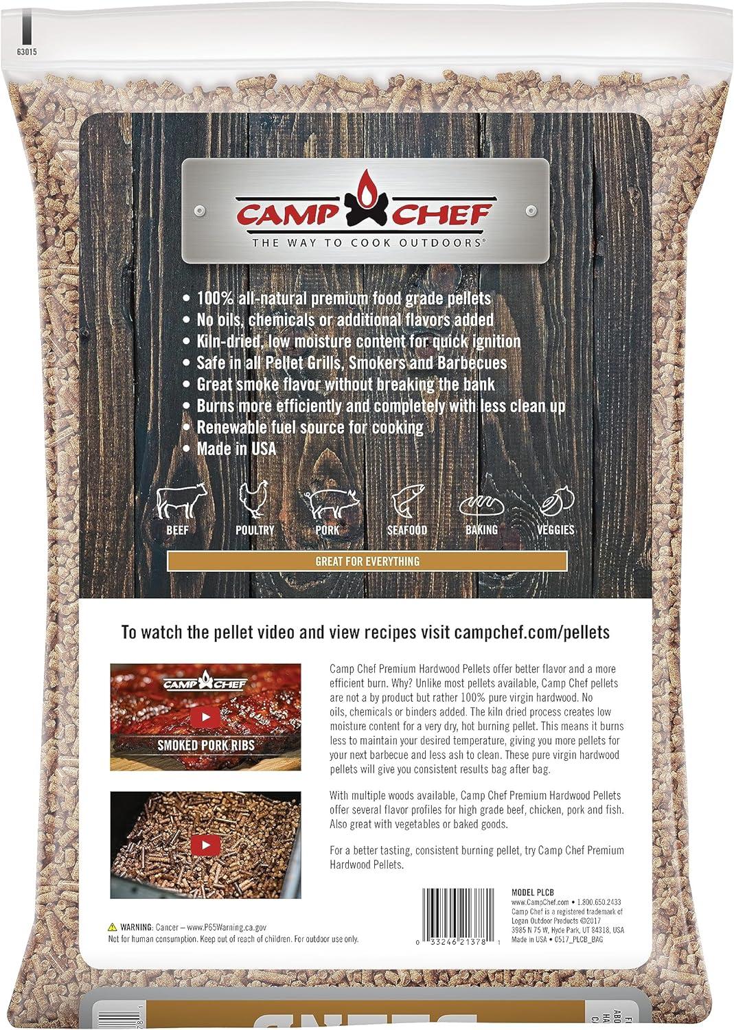 Camp Chef Smoker Grill Natural Competition Blend Hardwood Pellets, 20 Pounds