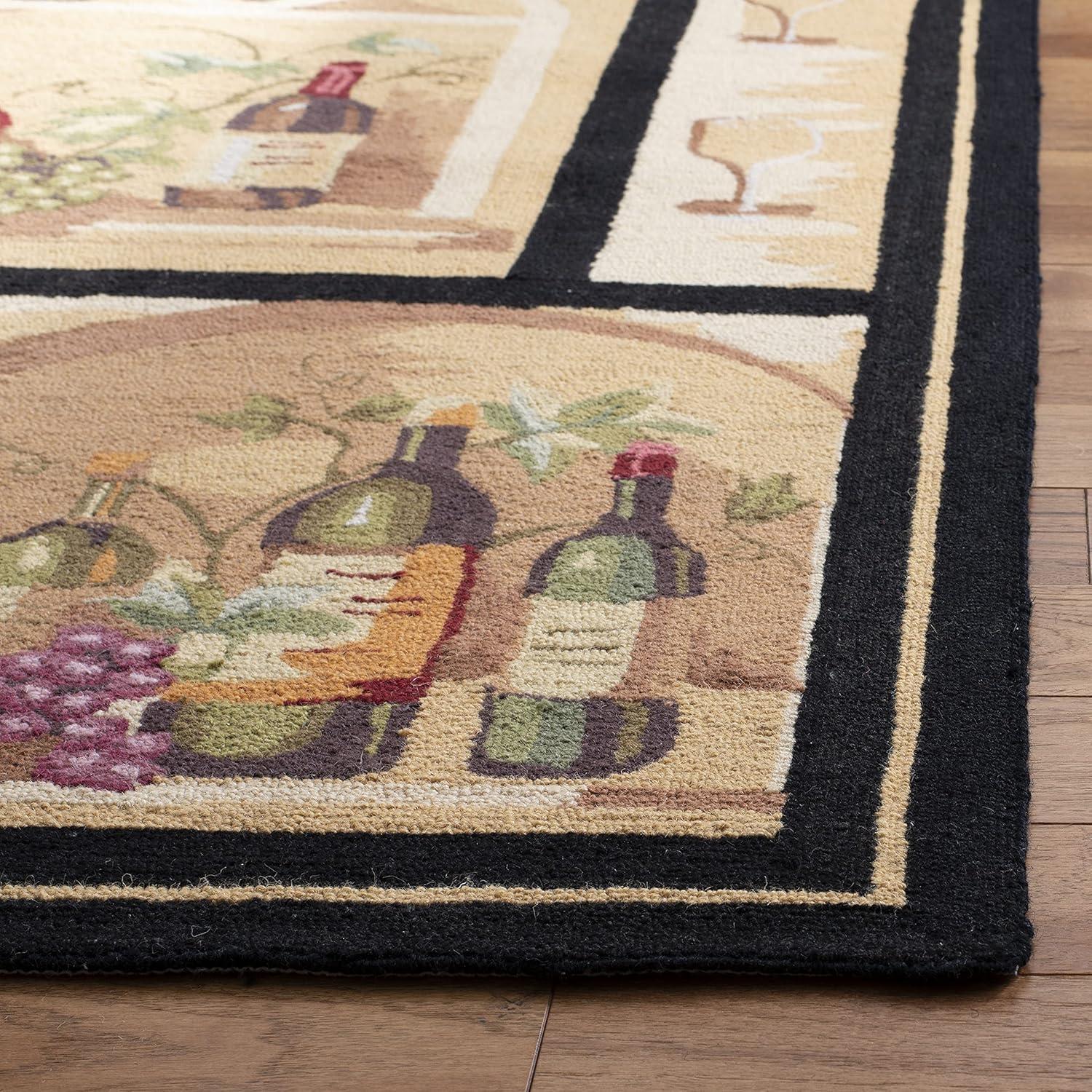 Chelsea HK254 Hand Hooked Area Rug - Gold/Multi - 3'9"x5'9" - Safavieh.