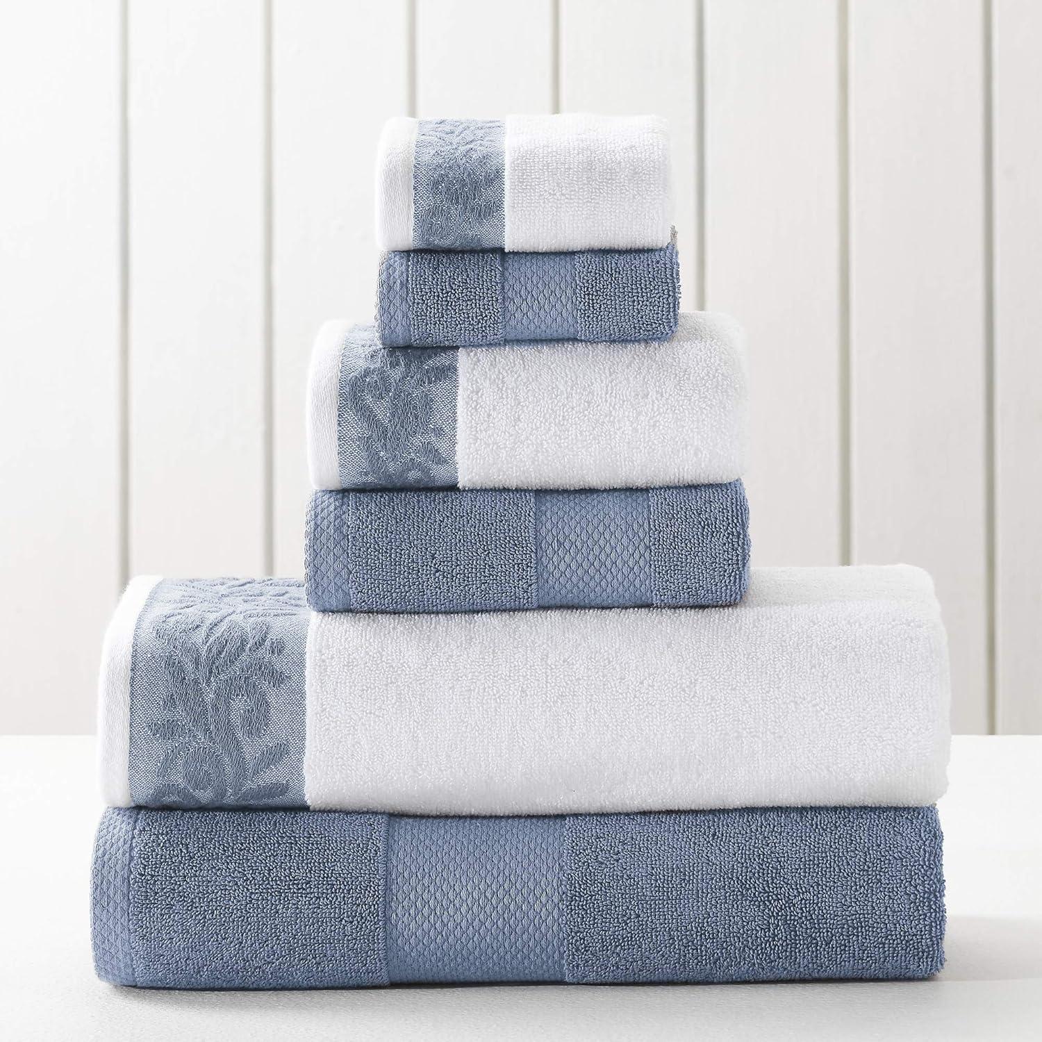 Modern Threads Modern Threads 600 GSM 6-Piece Towel Set with Filgree Jacquard Border