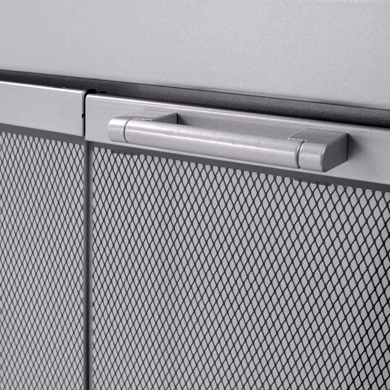 Clairmont Medium Skyline Nickel Glass Fireplace Doors