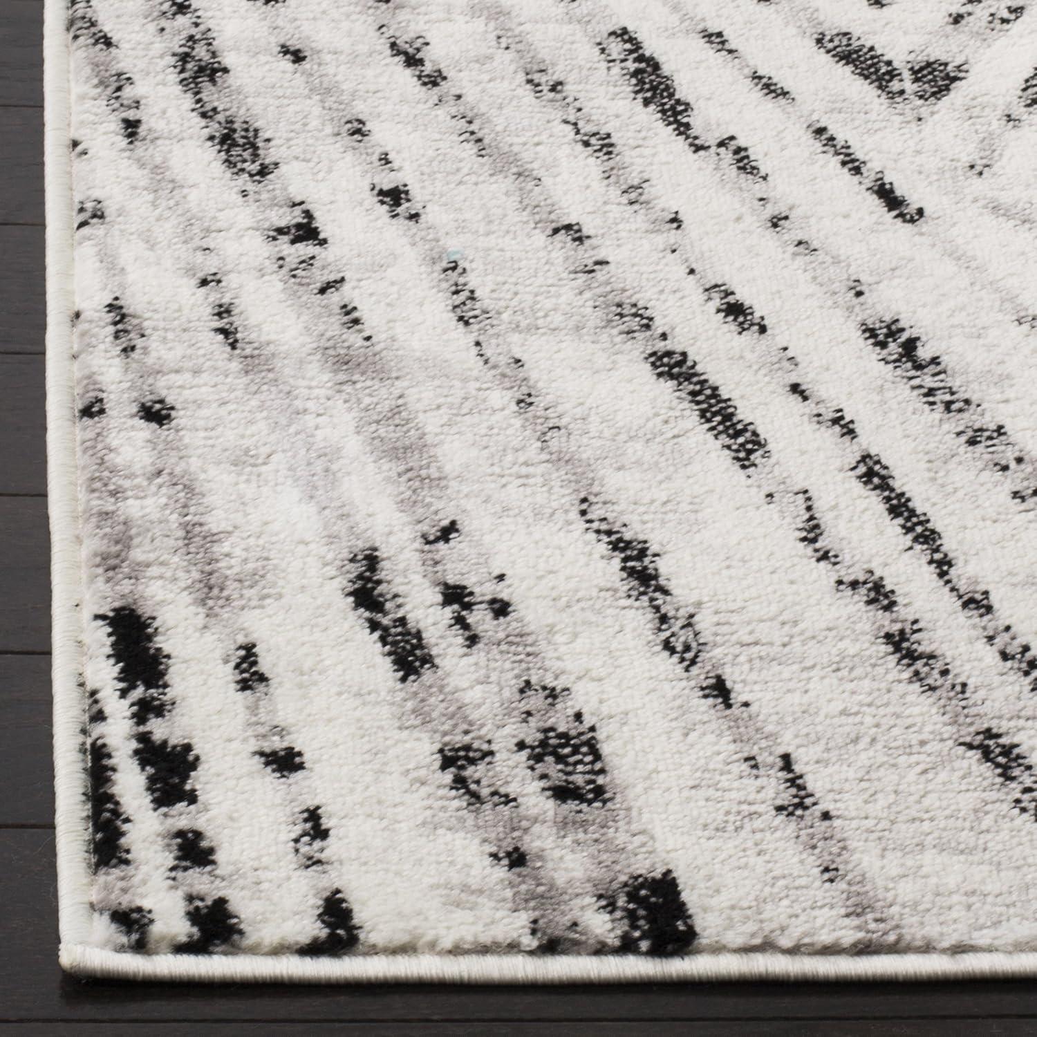 SAFAVIEH Skyler Carlene Geometric Area Rug, Grey/Ivory, 9' x 12'