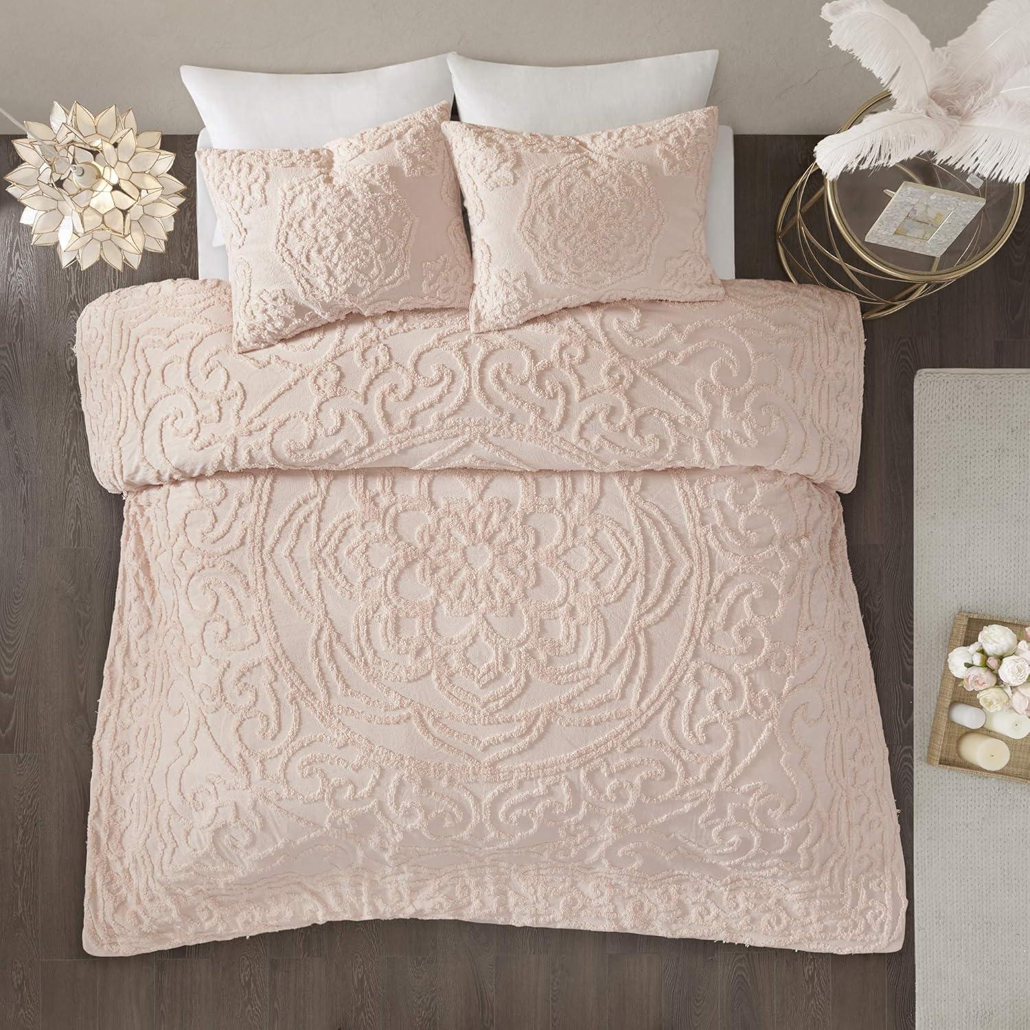 Laetitia Tufted Cotton Chenille Medallion Comforter Set