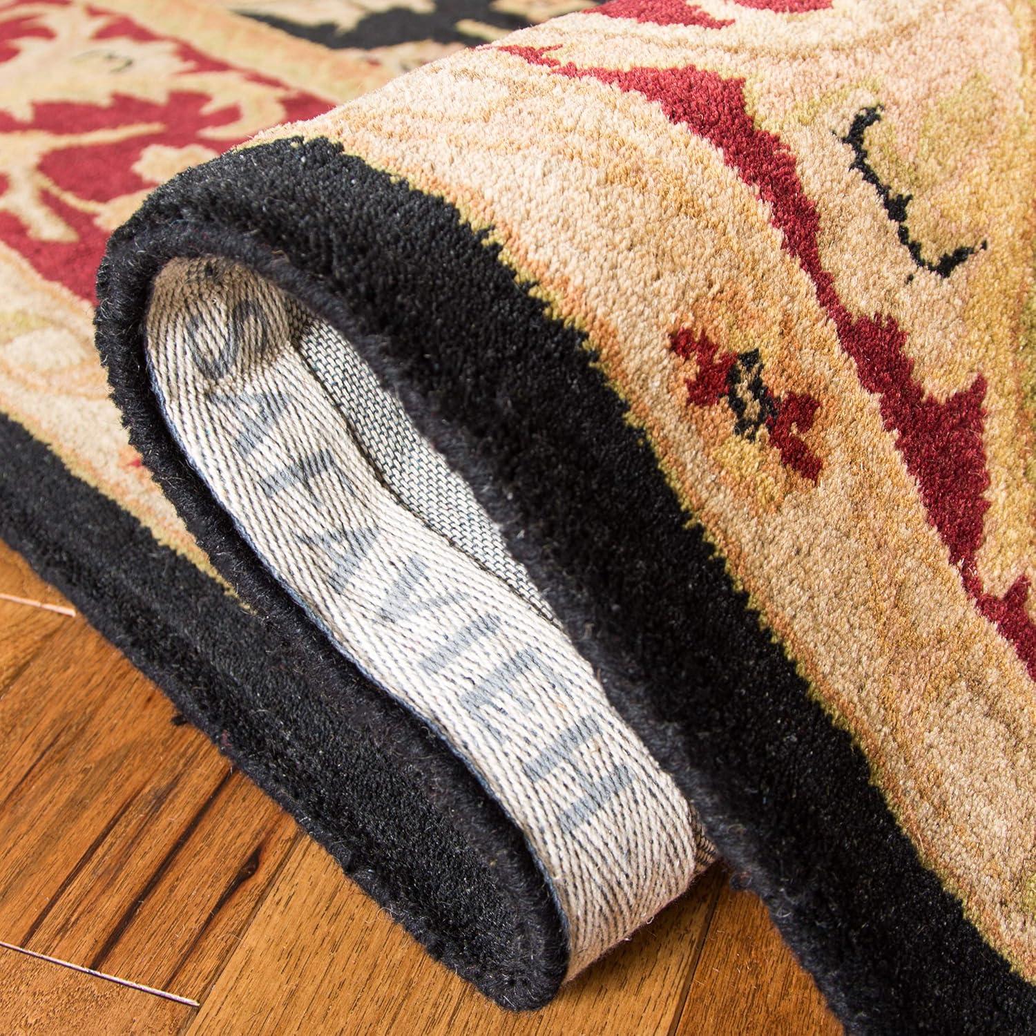 Classic CL244 Hand Tufted Runner Rug - Black/Burgundy - 2'3"x8' - Safavieh.