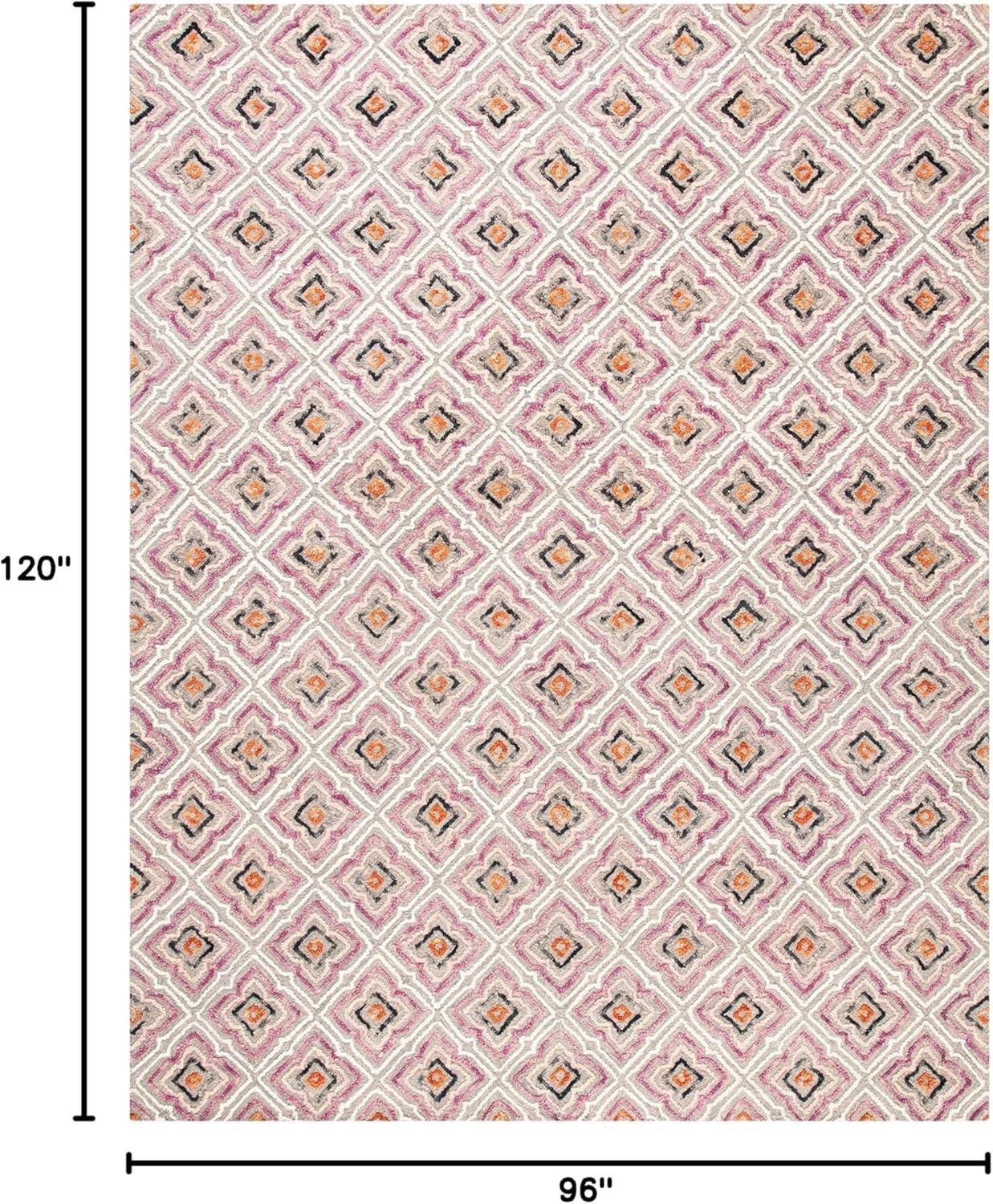Trace TRC512 Hand Tufted Area Rug - Ivory/Navy - 8'x10' - Safavieh.