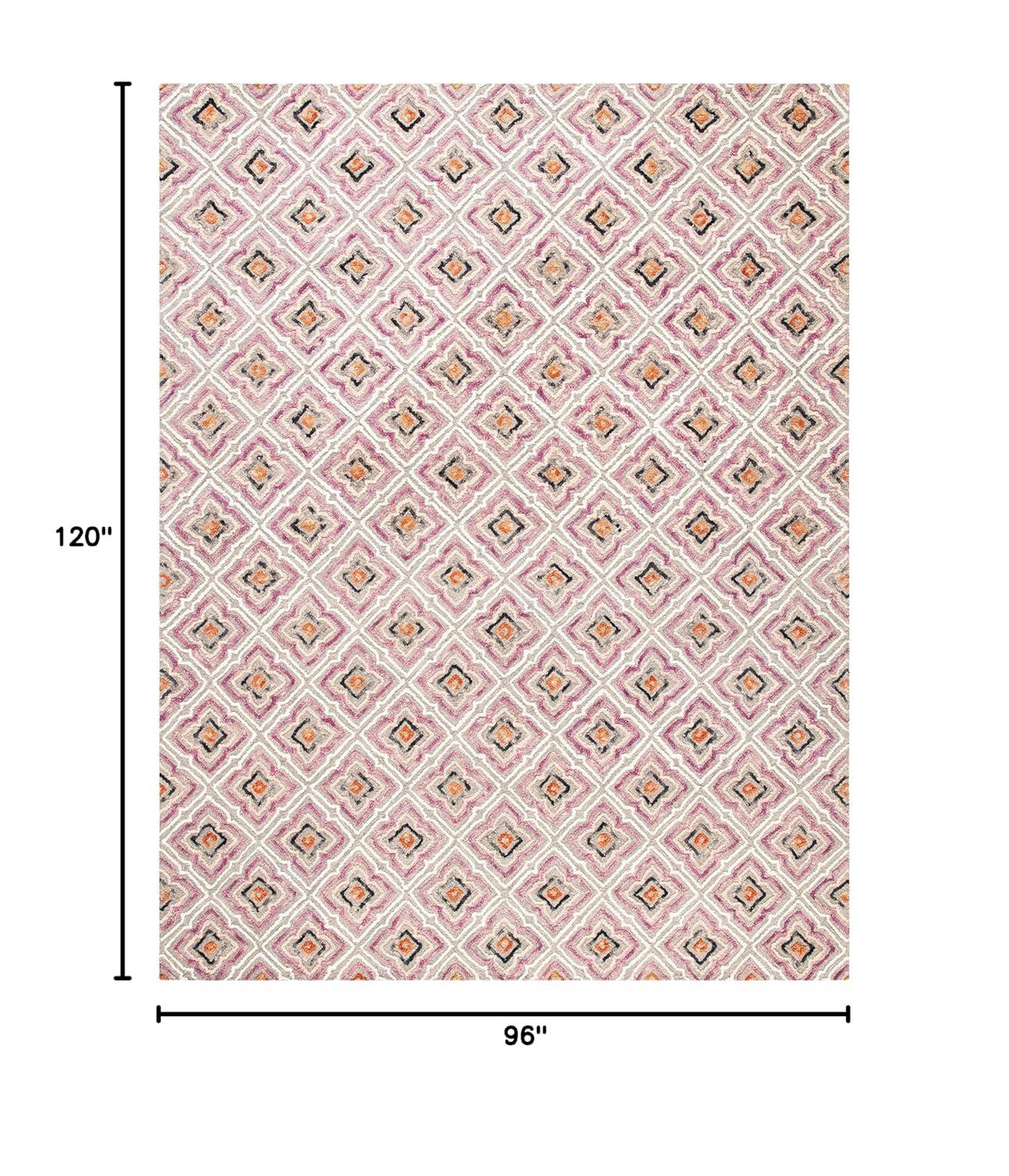 Trace TRC512 Hand Tufted Area Rug - Ivory/Navy - 8'x10' - Safavieh.