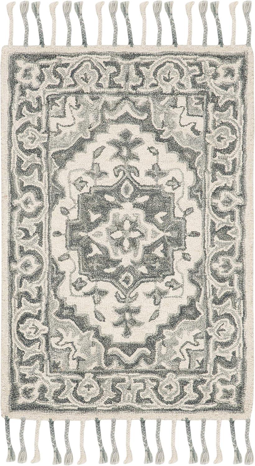 Aspen APN122 Hand Tufted Accent Rug - Grey/Light Grey - 2'x3' - Safavieh.