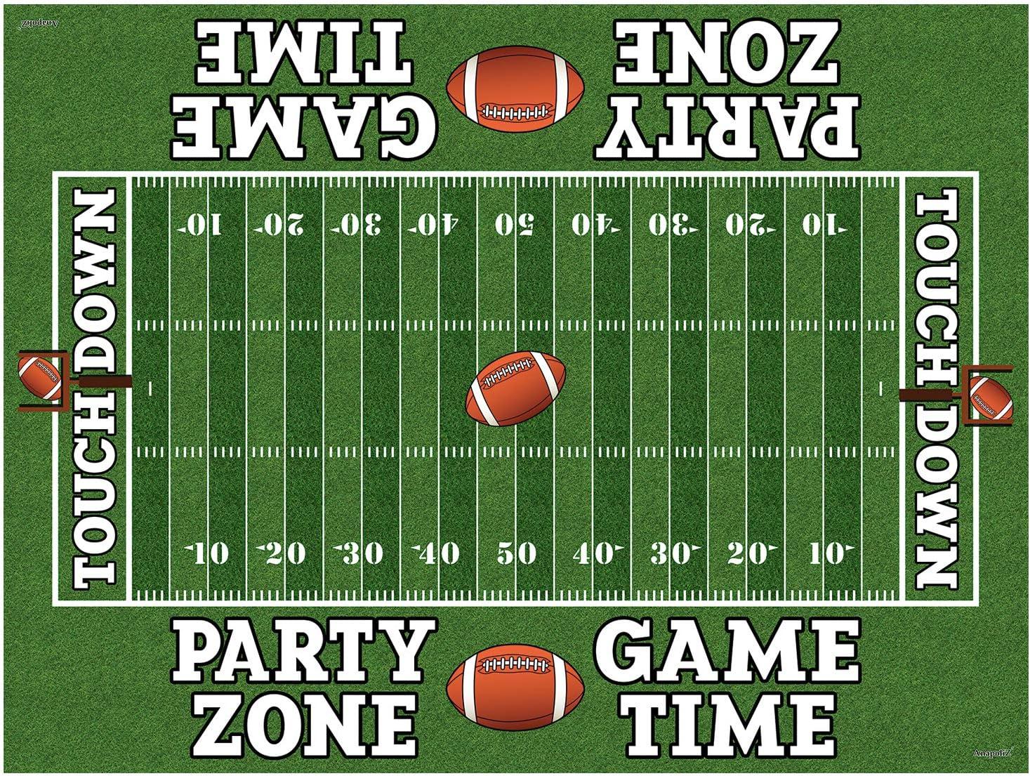 AnapoliZ Football Tablecloth Plastic | 3 Pcs Party Pack (54” Inch Wide x 72” inch Long) | Rectangular Game Day Table Cover | Football Party Touchdown Tablecloth | Party Zone, Tailgate Table Cover