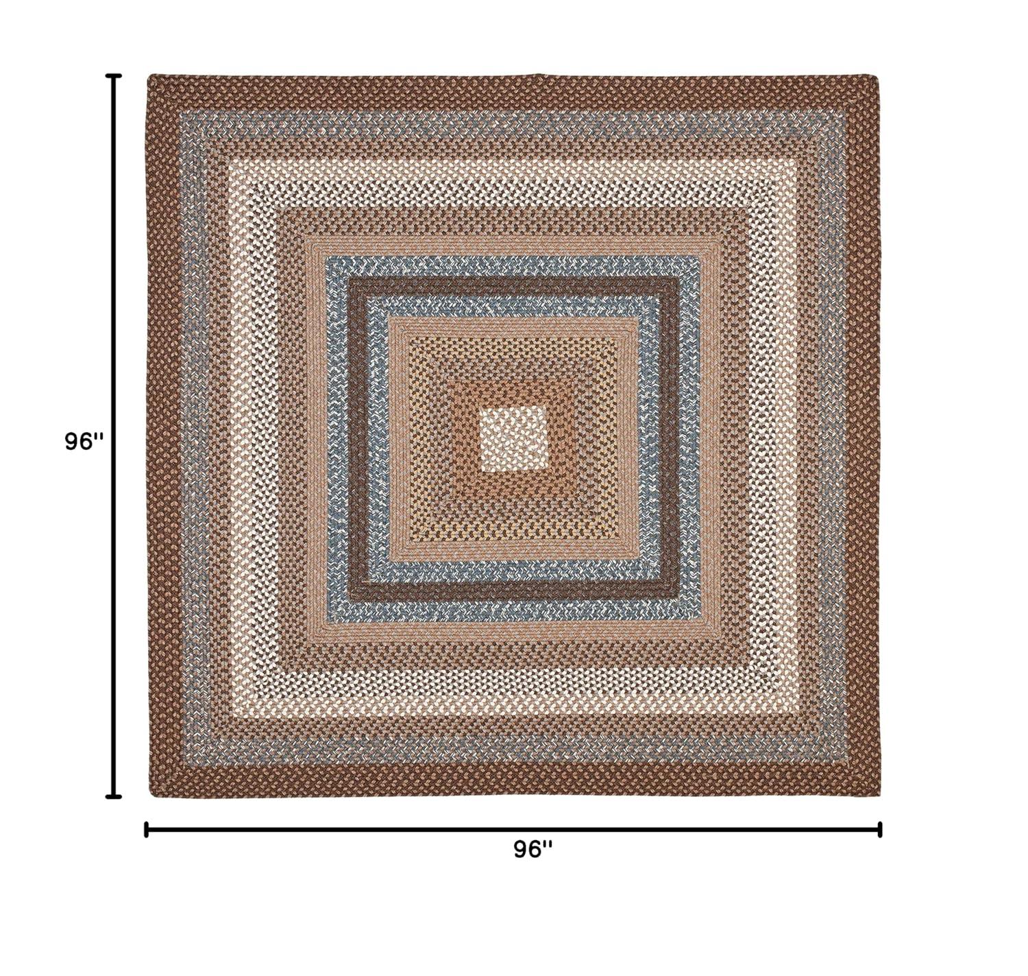 Braided BRD313 Hand Woven Area Rug - Brown/Multi - 8'x8' - Safavieh.