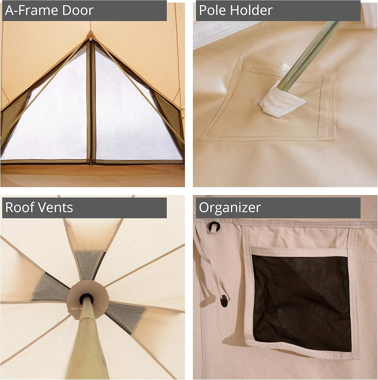 White Duck Outdoors 13ft Avalon Bell Tent (Fire & Water Repellent)