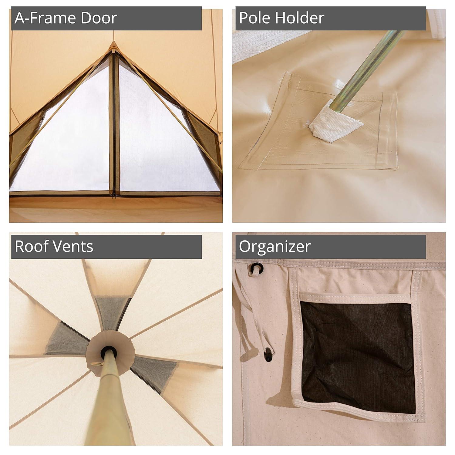 White Duck Outdoors 13ft Avalon Bell Tent (Fire & Water Repellent)