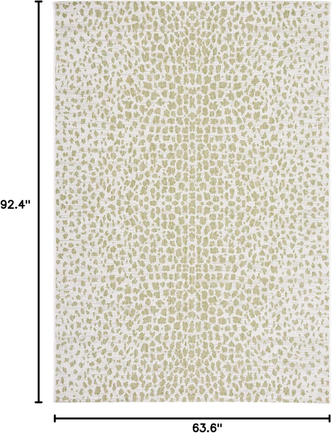 Courtyard CY8505 Power Loomed Indoor/Outdoor Area Rug - Ivory/Sage Green - 5'3"x7'7" - Safavieh.