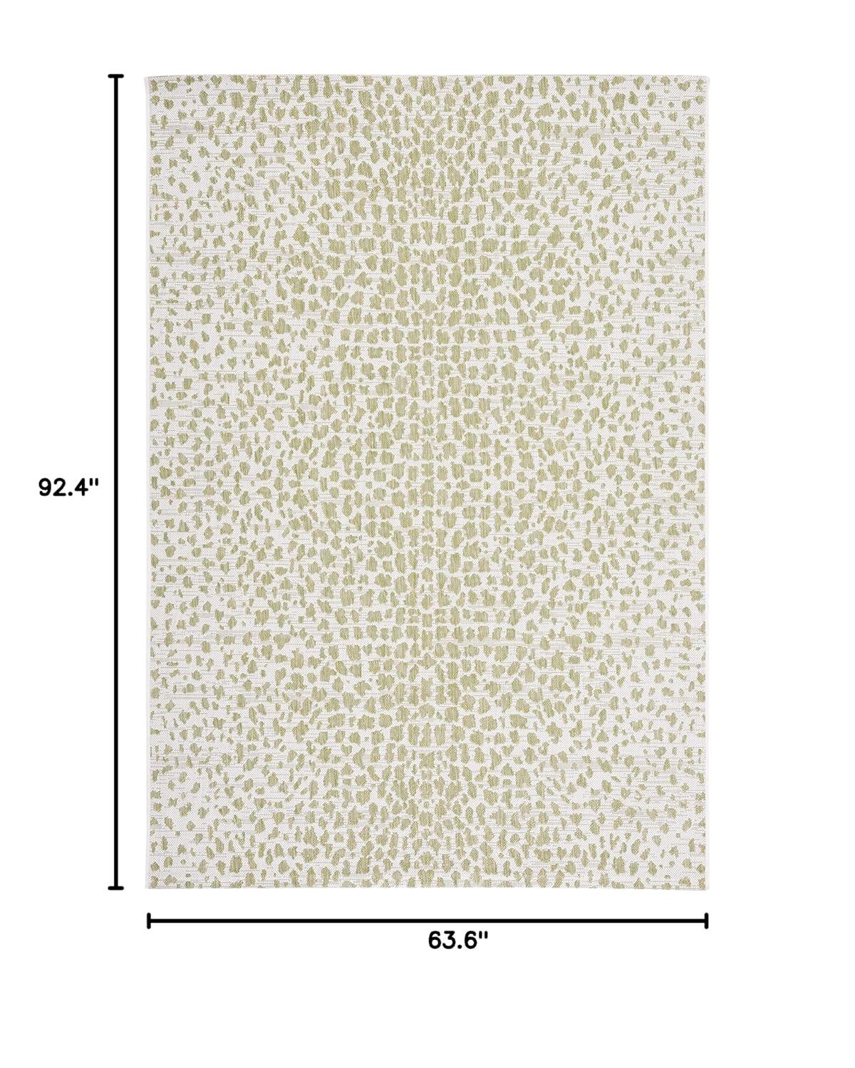 Courtyard CY8505 Power Loomed Indoor/Outdoor Area Rug - Ivory/Sage Green - 5'3"x7'7" - Safavieh.
