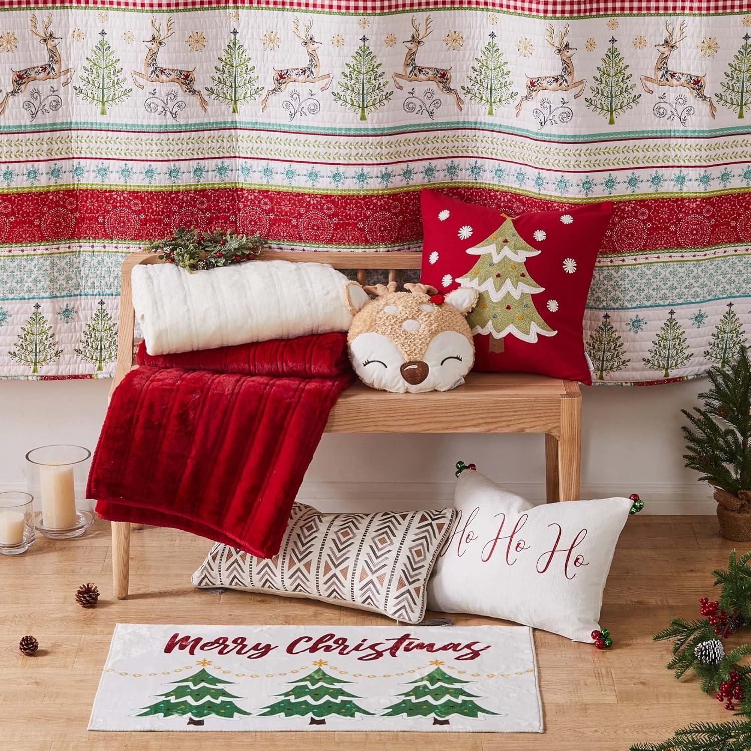 Levtex Home Merry & Bright Comet and Cupid Collection Microfiber Quilt, Twin