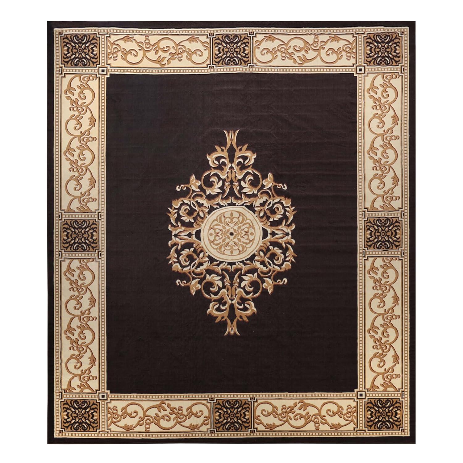 Superior Oversized Medallion Indoor Area Rug, 12' x 15', Coffee