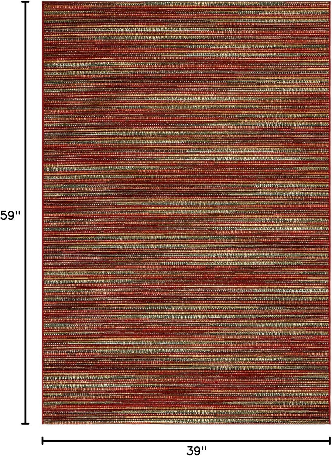 Liora Manne Marina Stripes Indoor/Outdoor Rug Saffron 3'3" x 4'11"