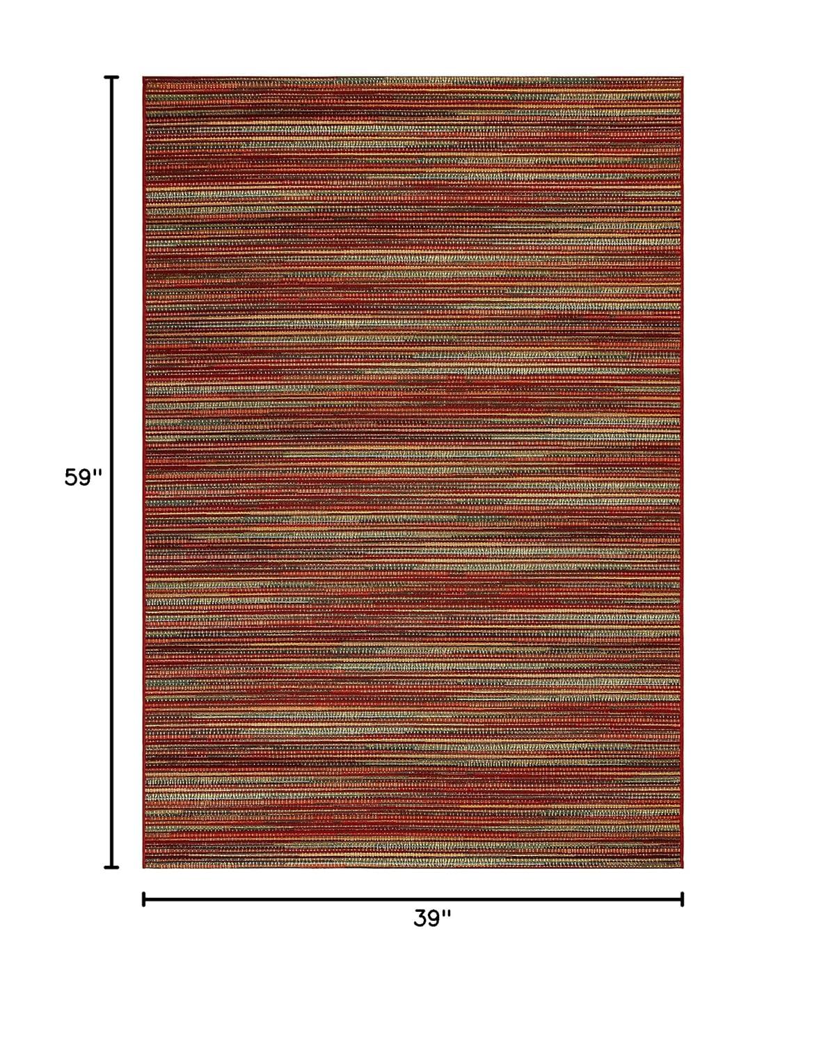 Liora Manne Marina Stripes Indoor/Outdoor Rug Saffron 3'3" x 4'11"