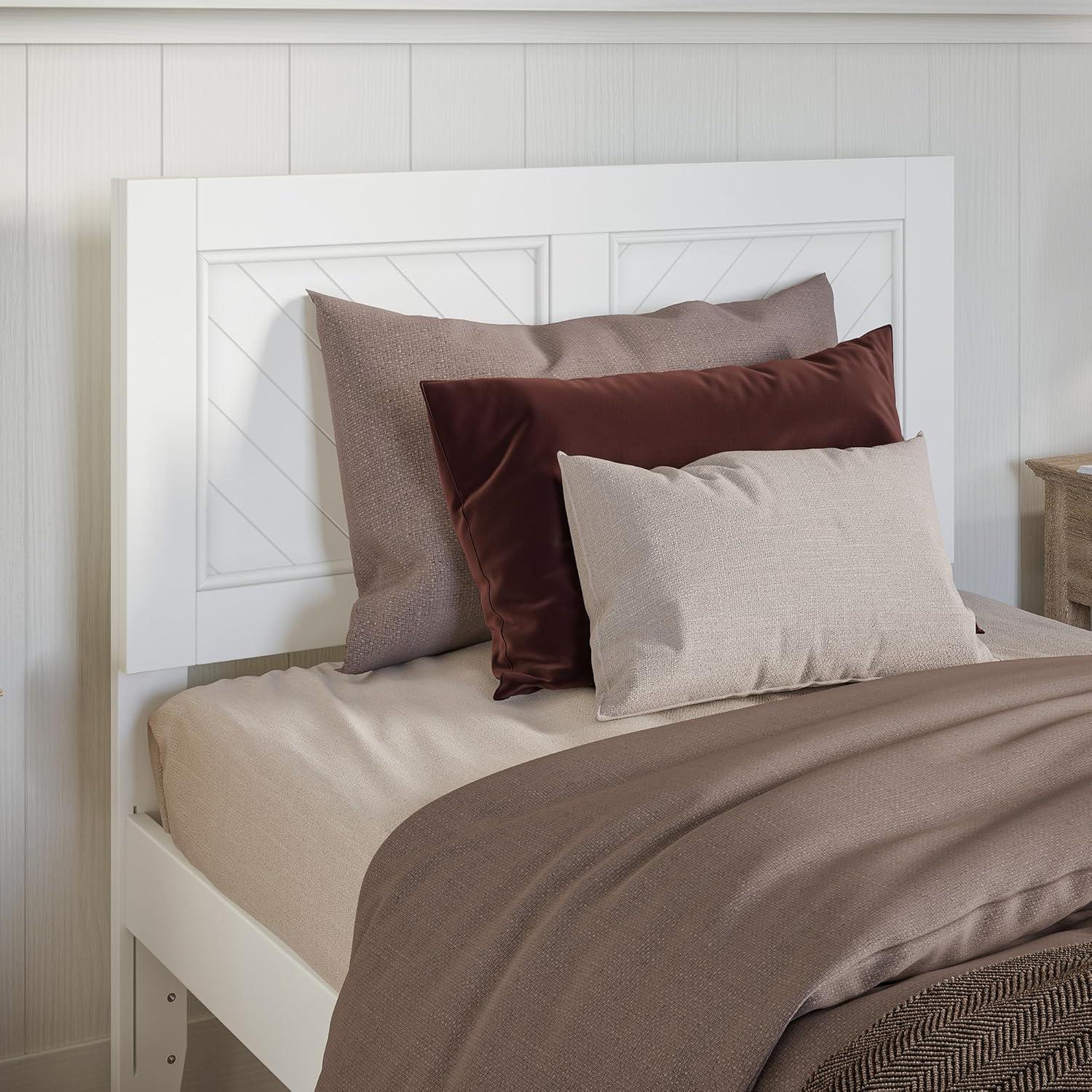 AFI Canyon Walnut Solid Wood Platform Bed with Matching Footboard & Twin-XL Trundle, King