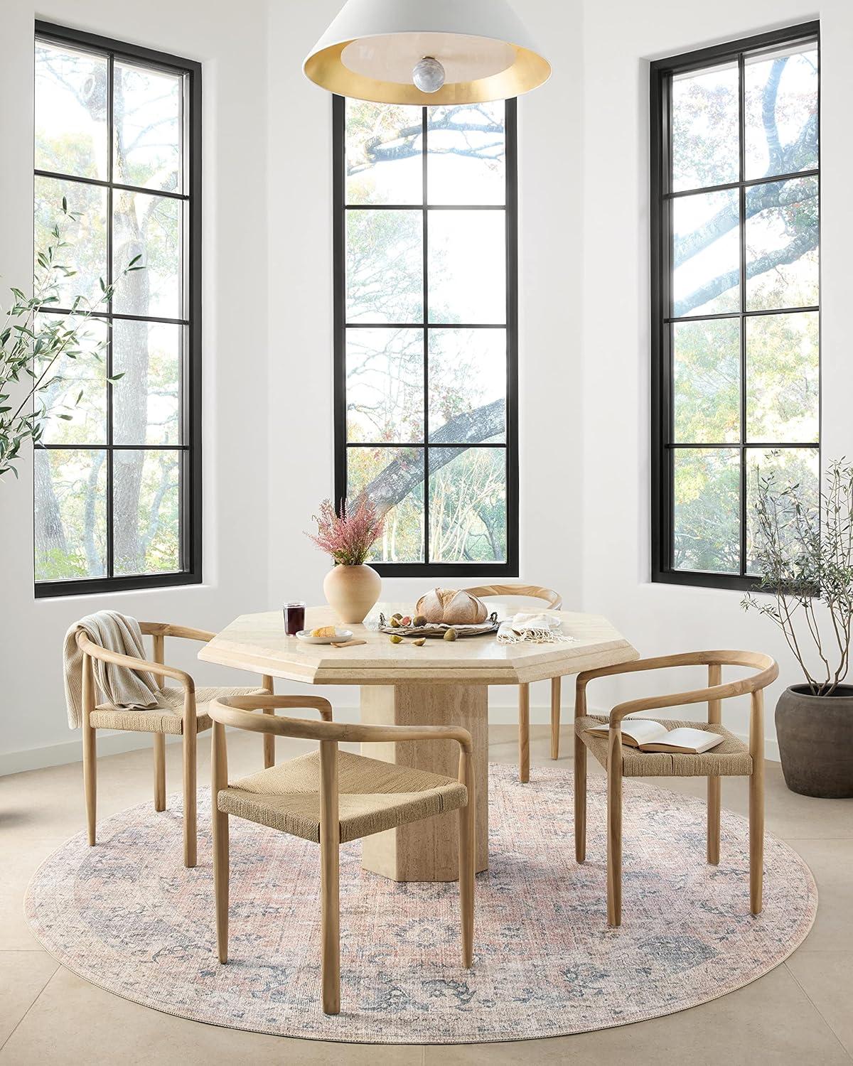 Roze Rug - Blush and Grey / 5' x 7'6"