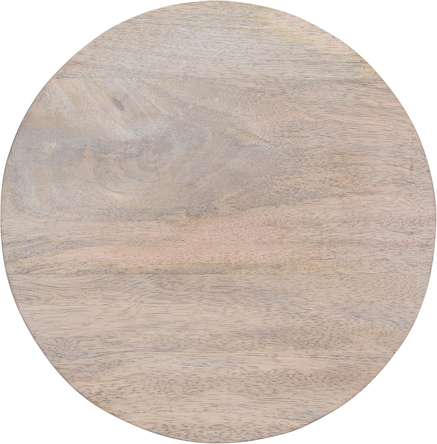 Kate and Laurel Dahl Round Wood Drink Table, 8x8x23, White
