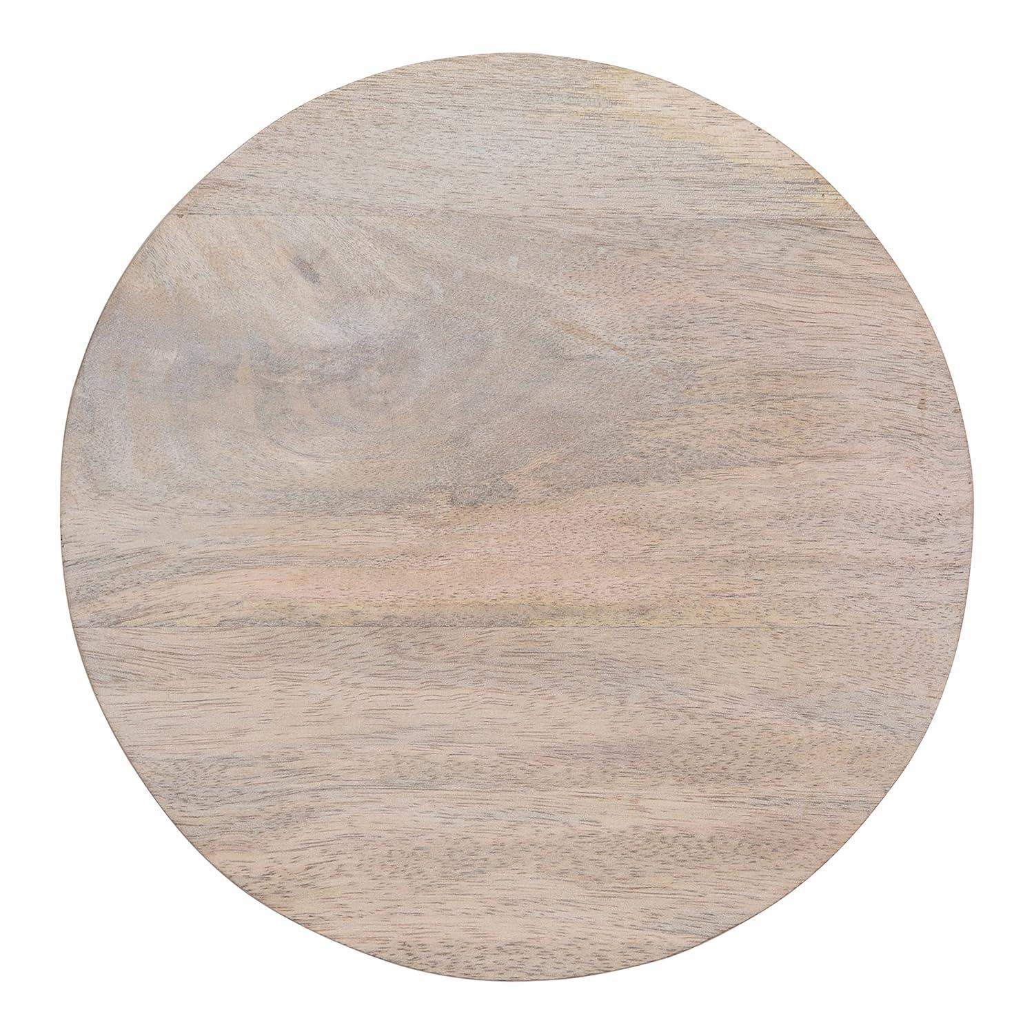 Kate and Laurel Dahl Round Wood Drink Table, 8x8x23, White