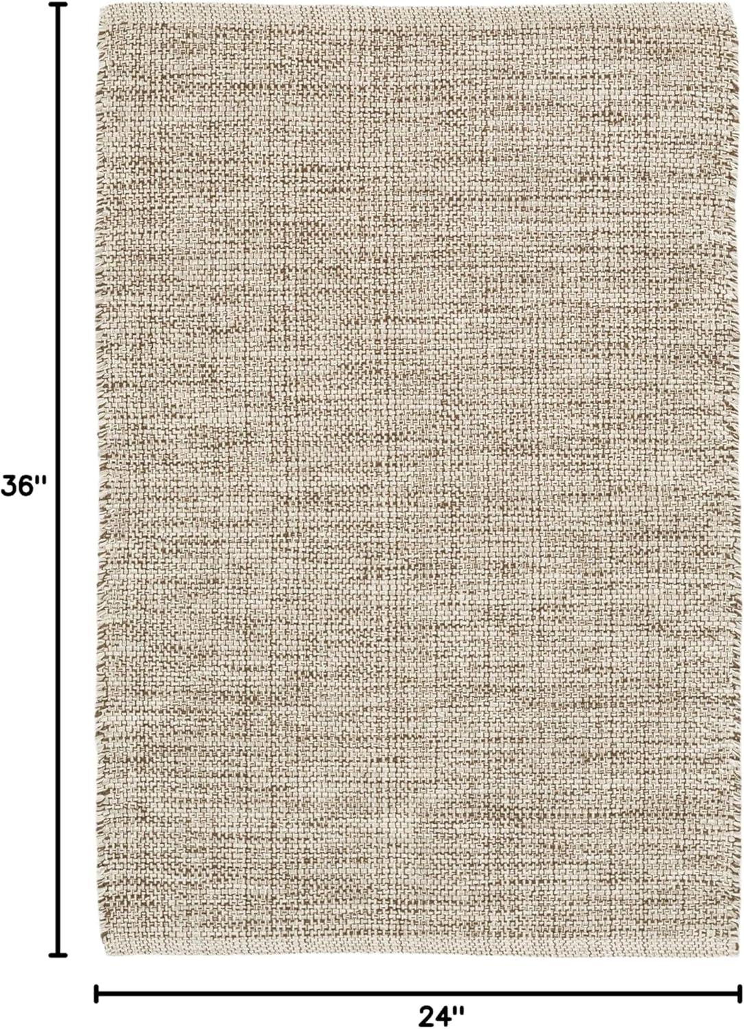 Marled Grey Handwoven Cotton Rug