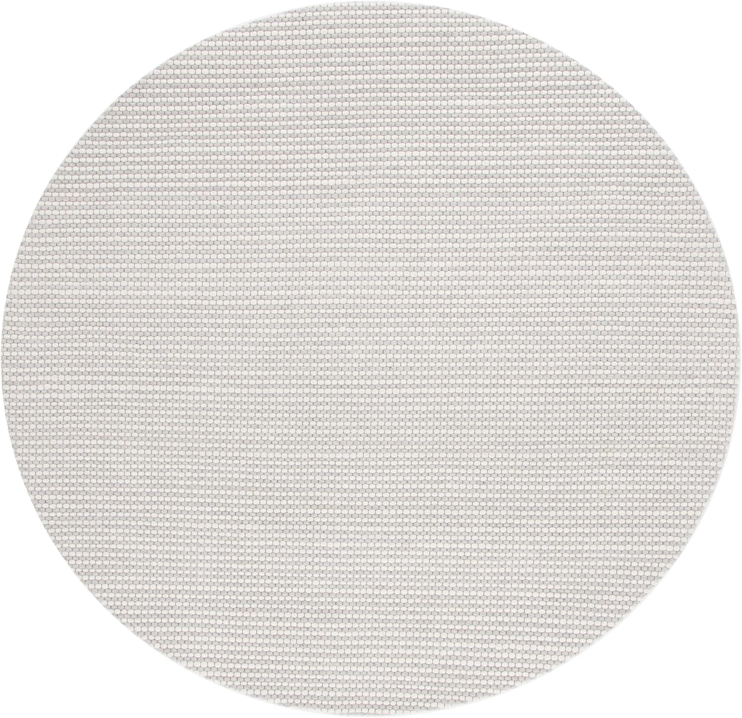 SAFAVIEH Natura Corine Geometric Area Rug, Silver/Ivory, 4' x 4' Round