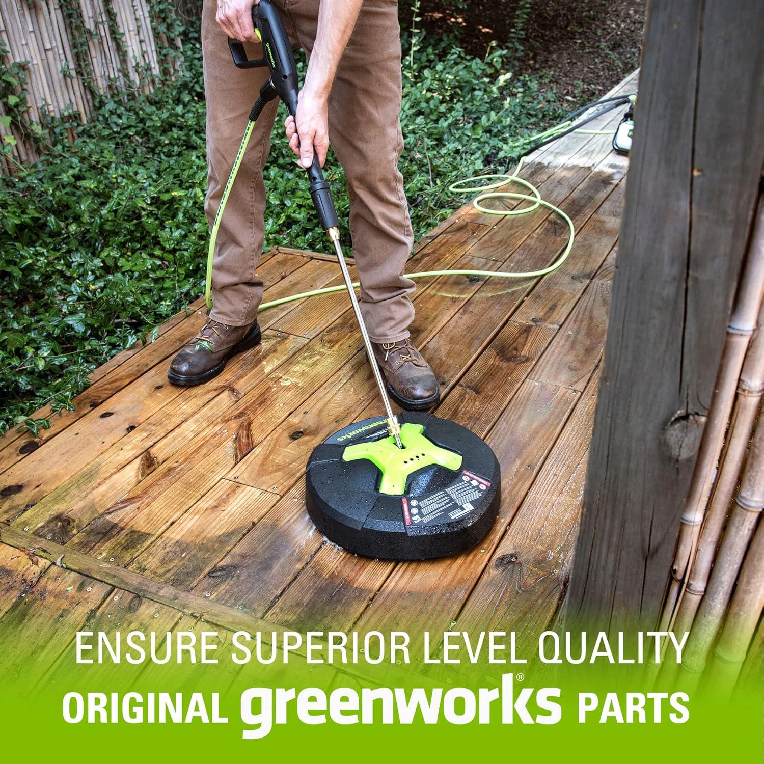 GreenWorks 5210902 15" Extension Included Surface Cleaner, Green