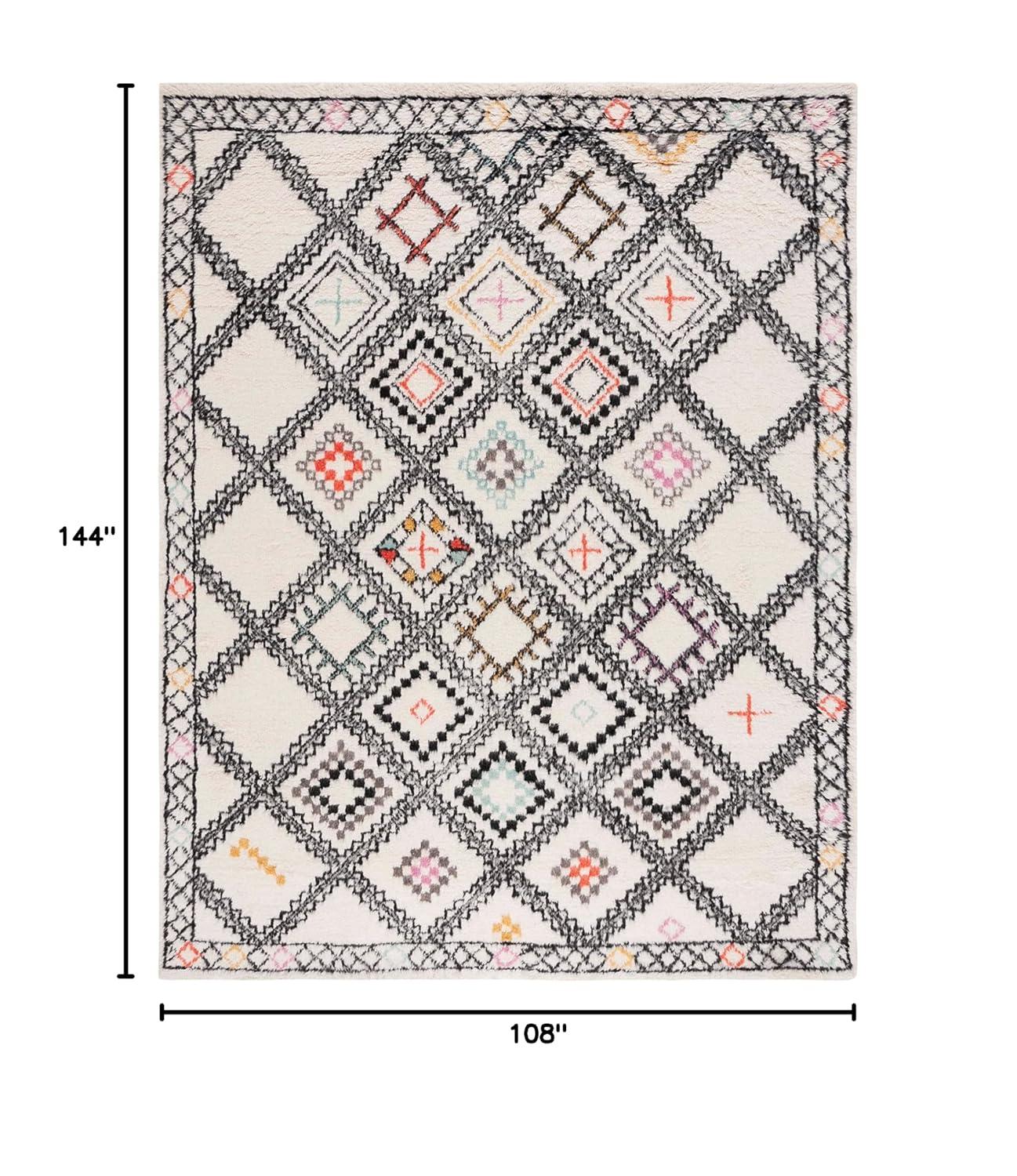 SAFAVIEH Kenya Norwood Geometric Braided Area Rug, Natural/Multi, 9' x 12'