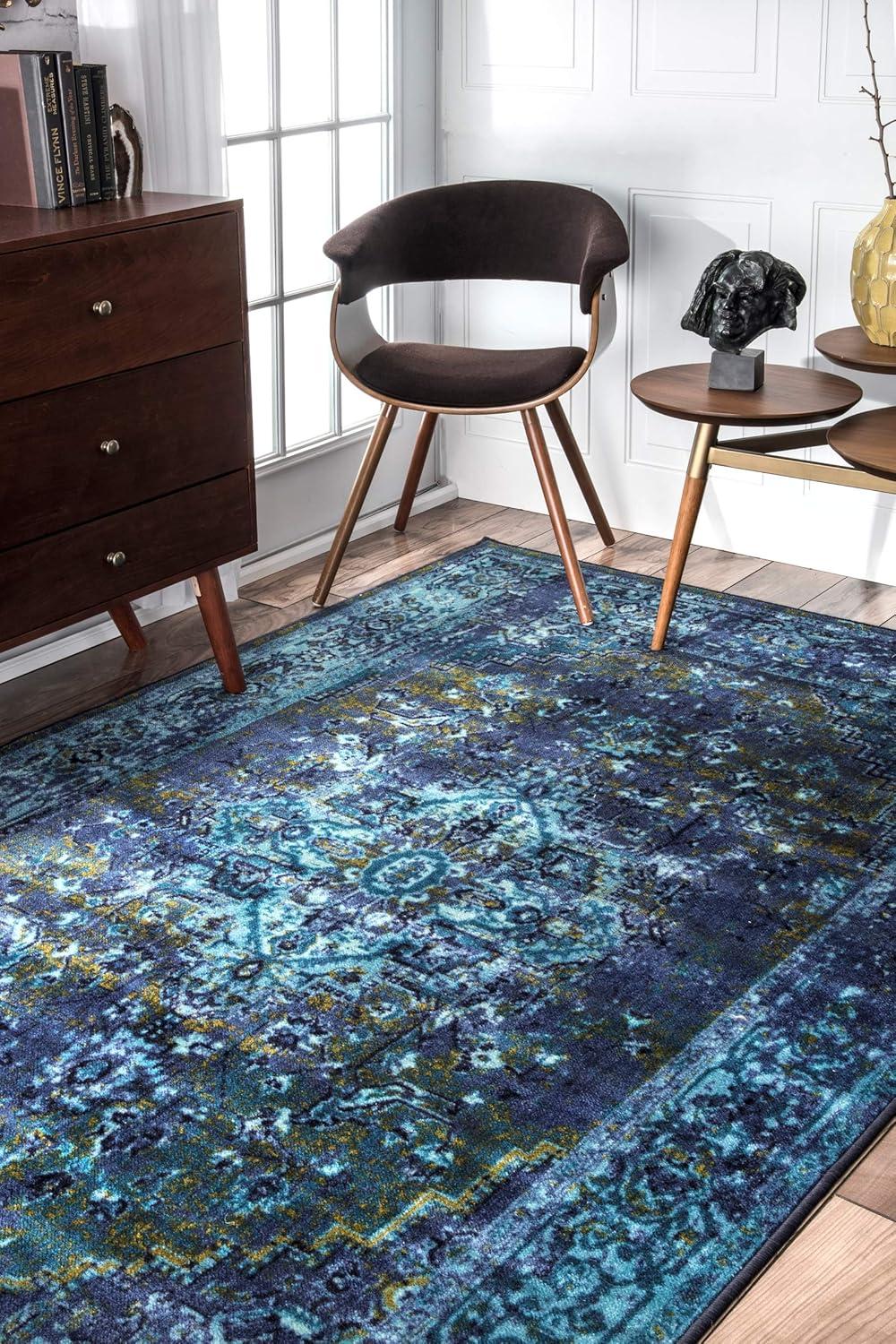 nuLOOM Reiko Vintage Persian Area Rug, 12' x 15', Blue