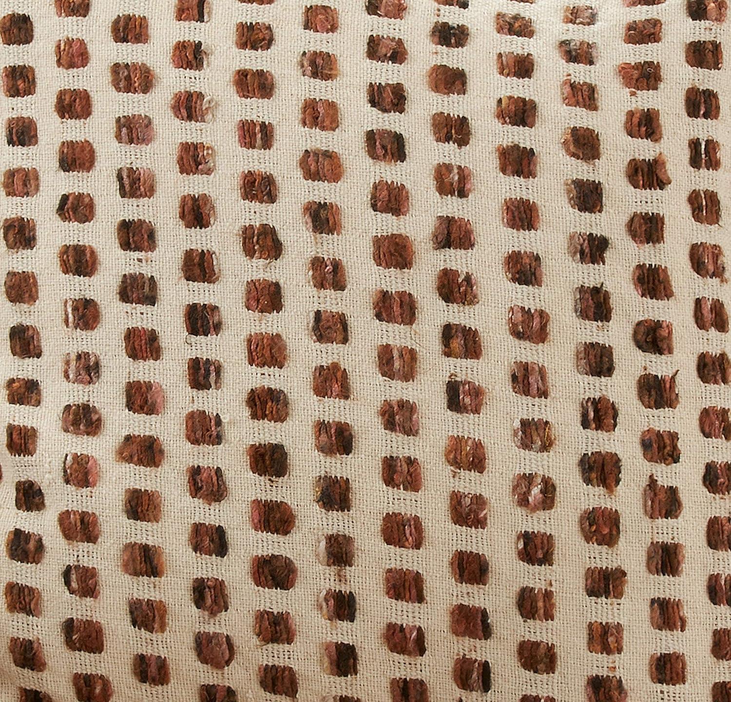 Earthy Woven Cotton Table Runner with Fringe