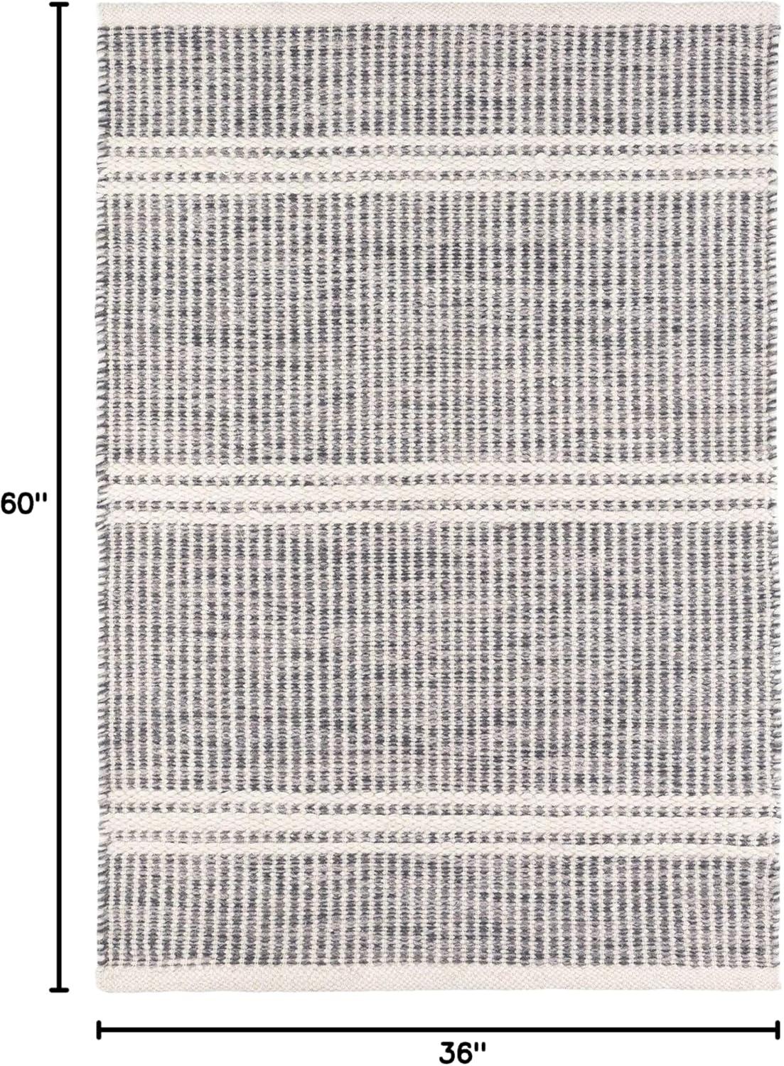 Malta Grey Handwoven Wool Rug