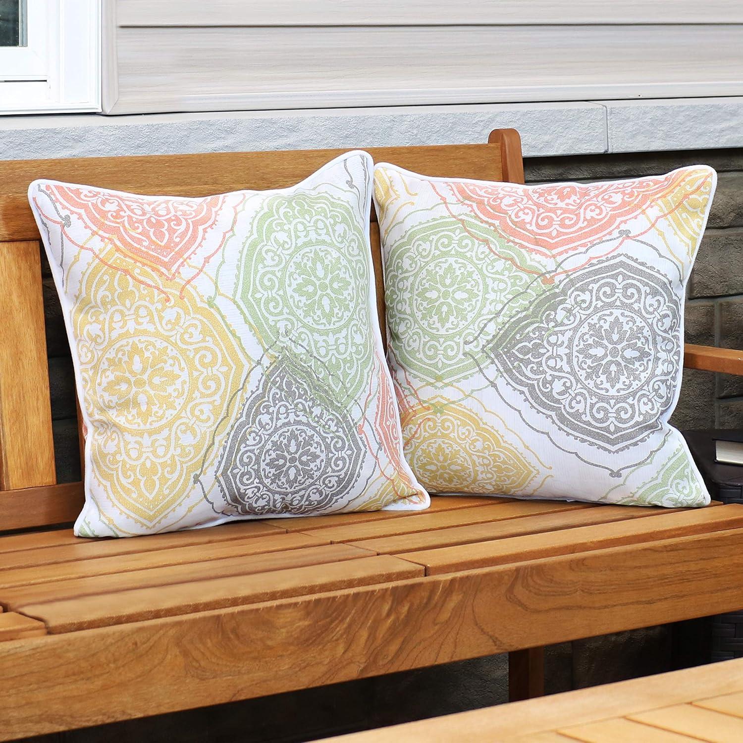 16" x 16" Polyester Square Outdoor Throw Pillows, 2 Count