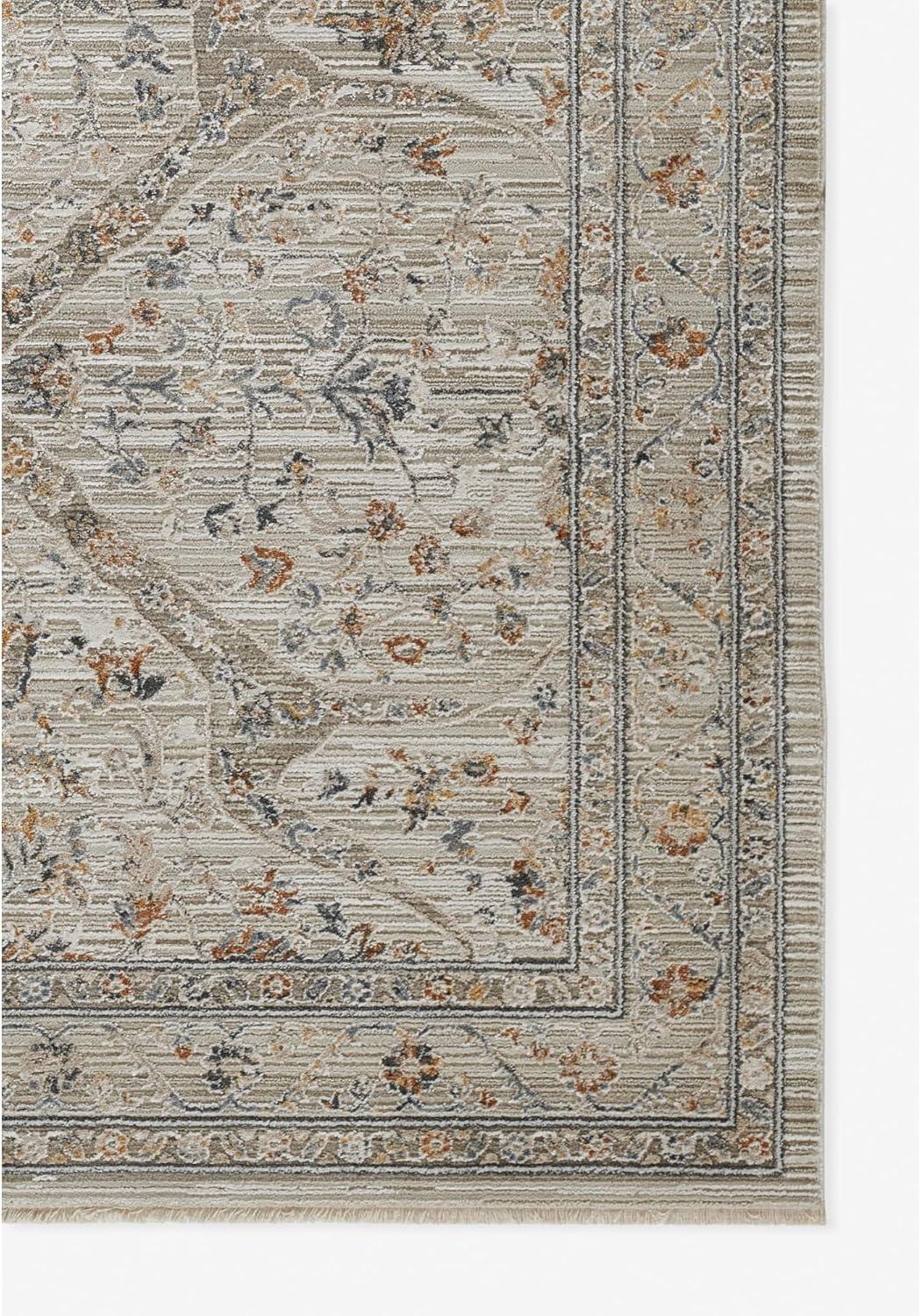 Cambridge Cream Elegance Handmade Wool-Viscose Rug 3'11" X 5'5"