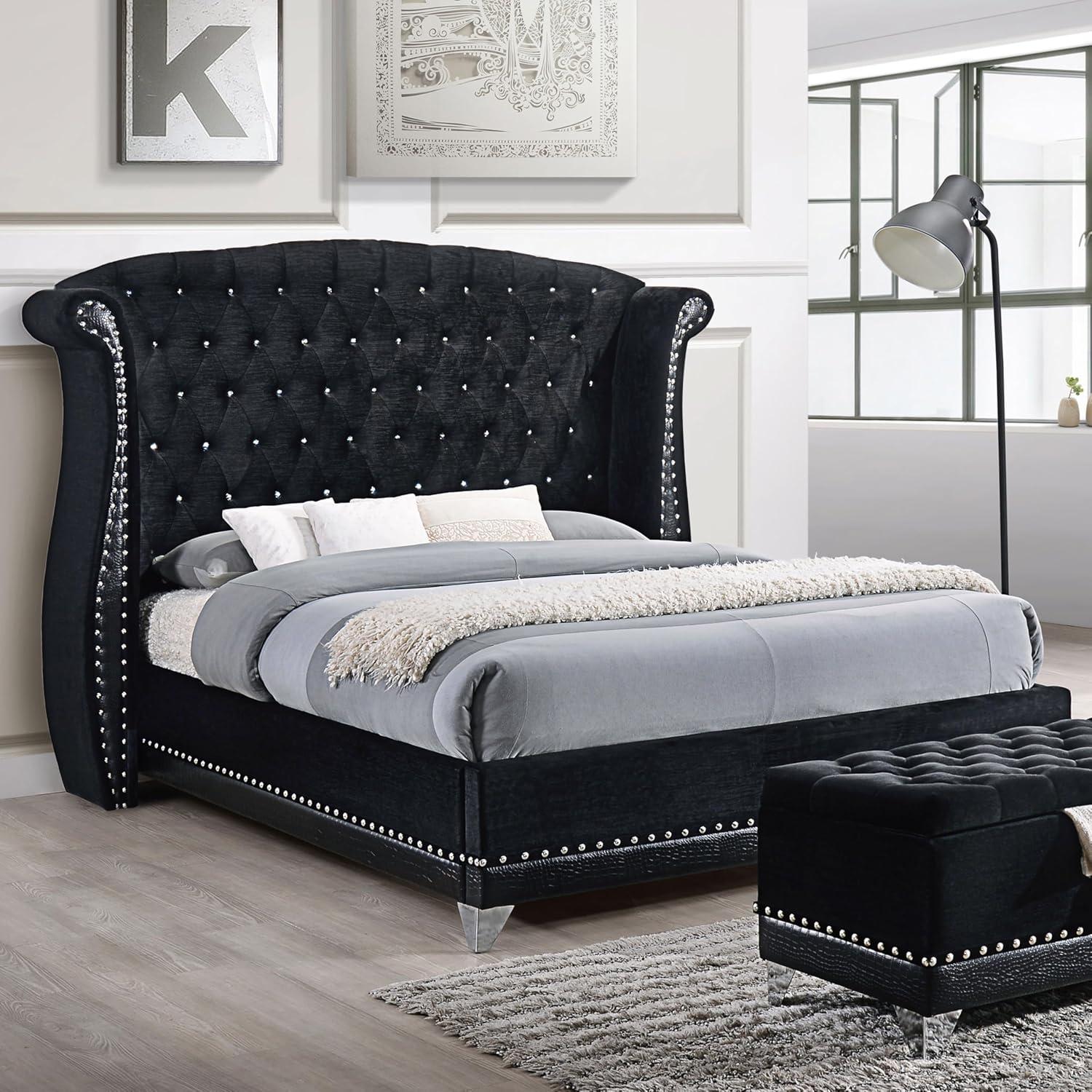 Barzini Upholstered Wingback Bed